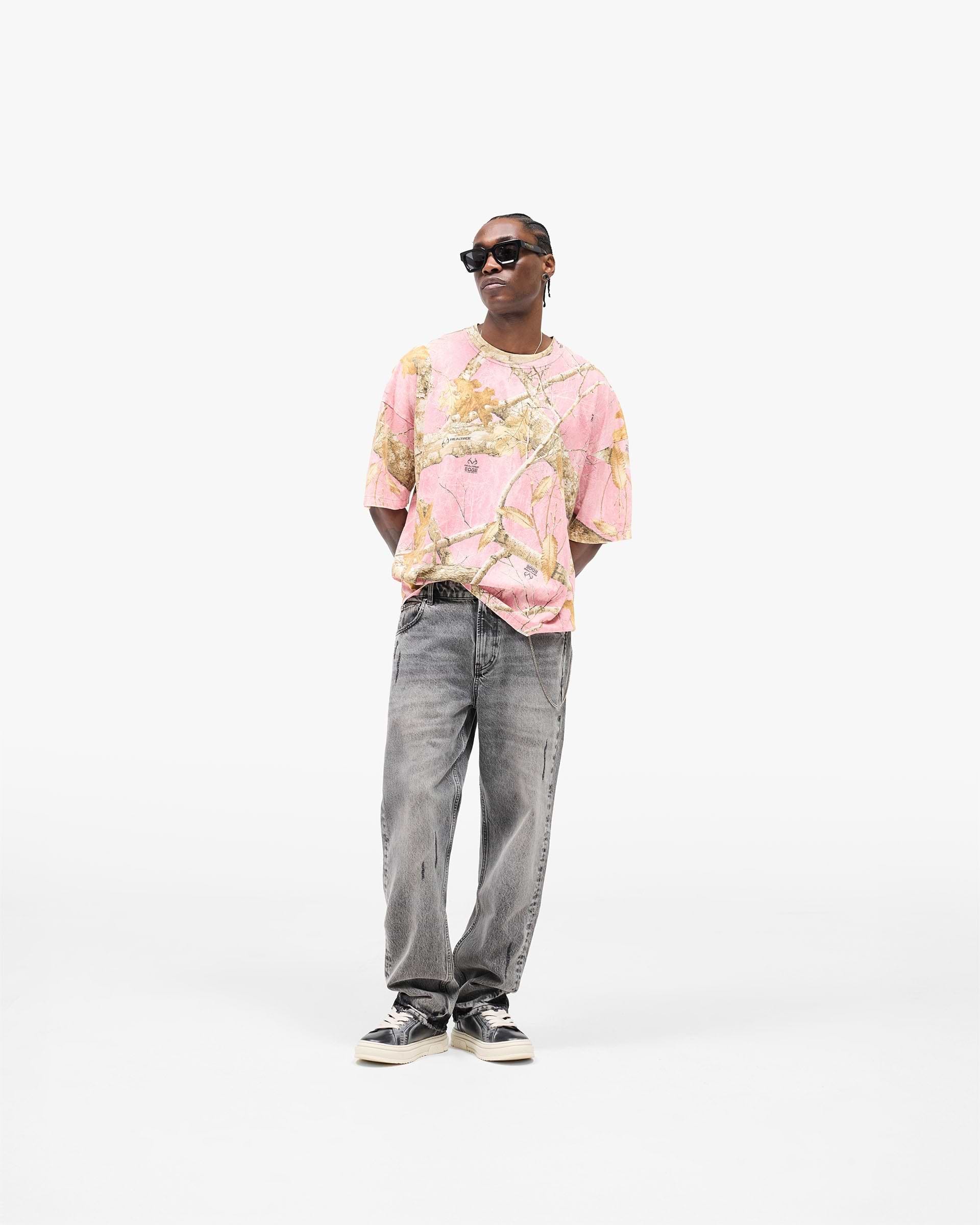 Realtree® T-Shirt - Gewaschene Rosa Tarnung