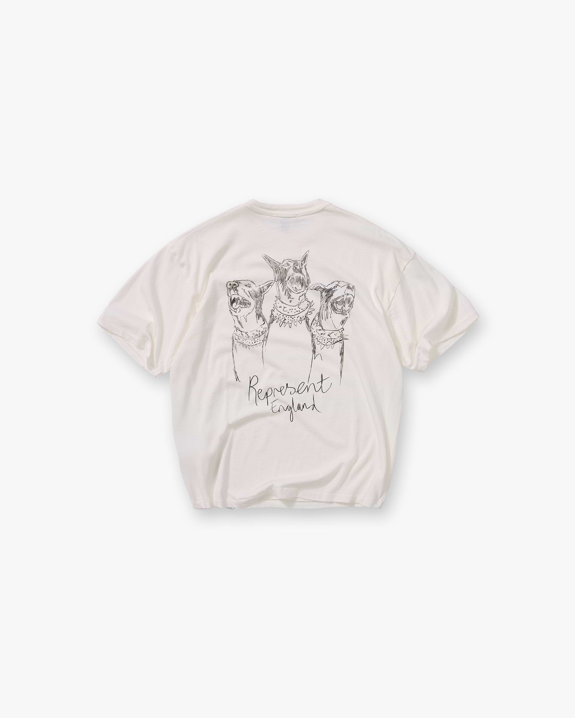 Hand Drawn Thoroughbred T-Shirt - Flat White