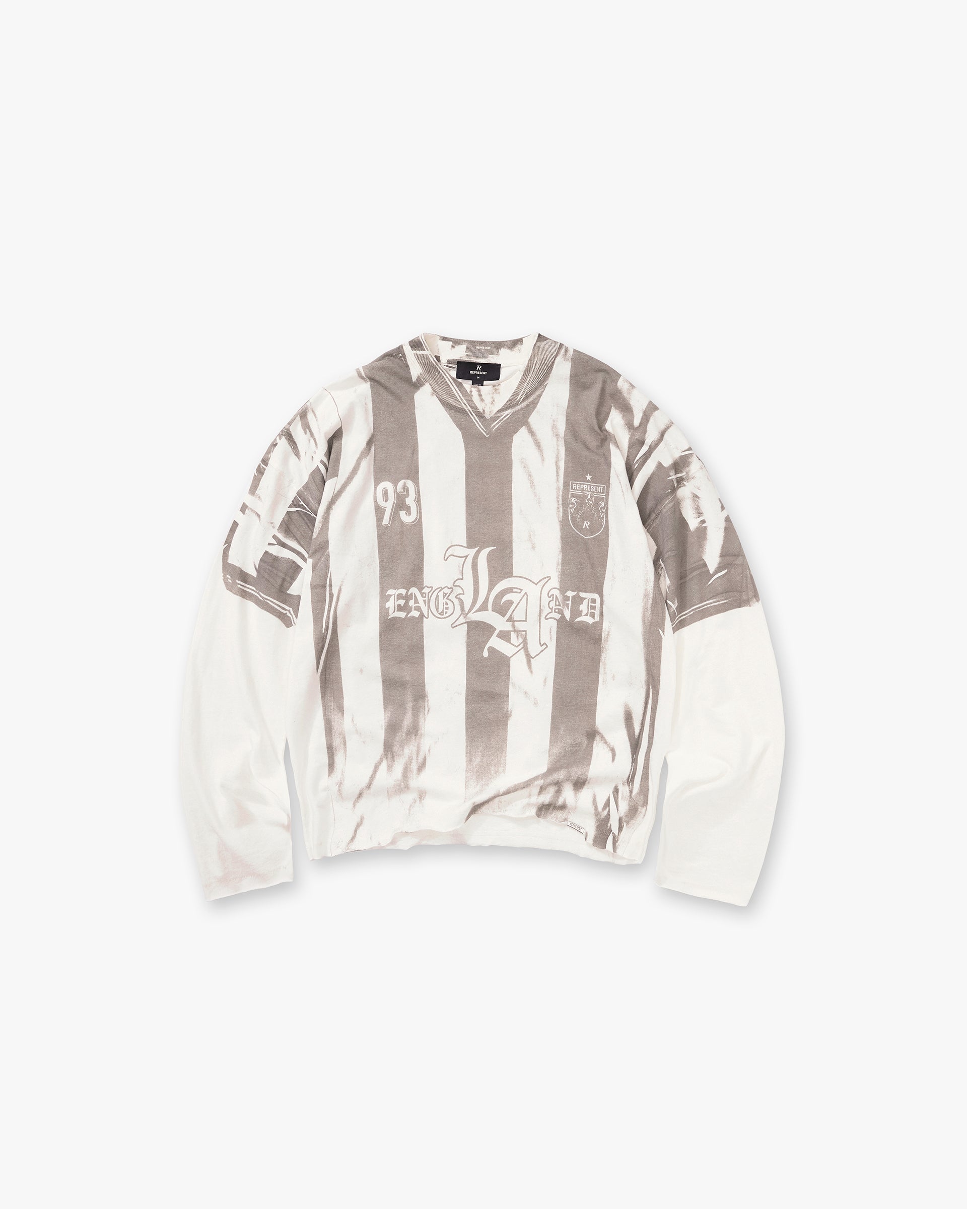 Printed Long Sleeve T-Shirt - Flat White