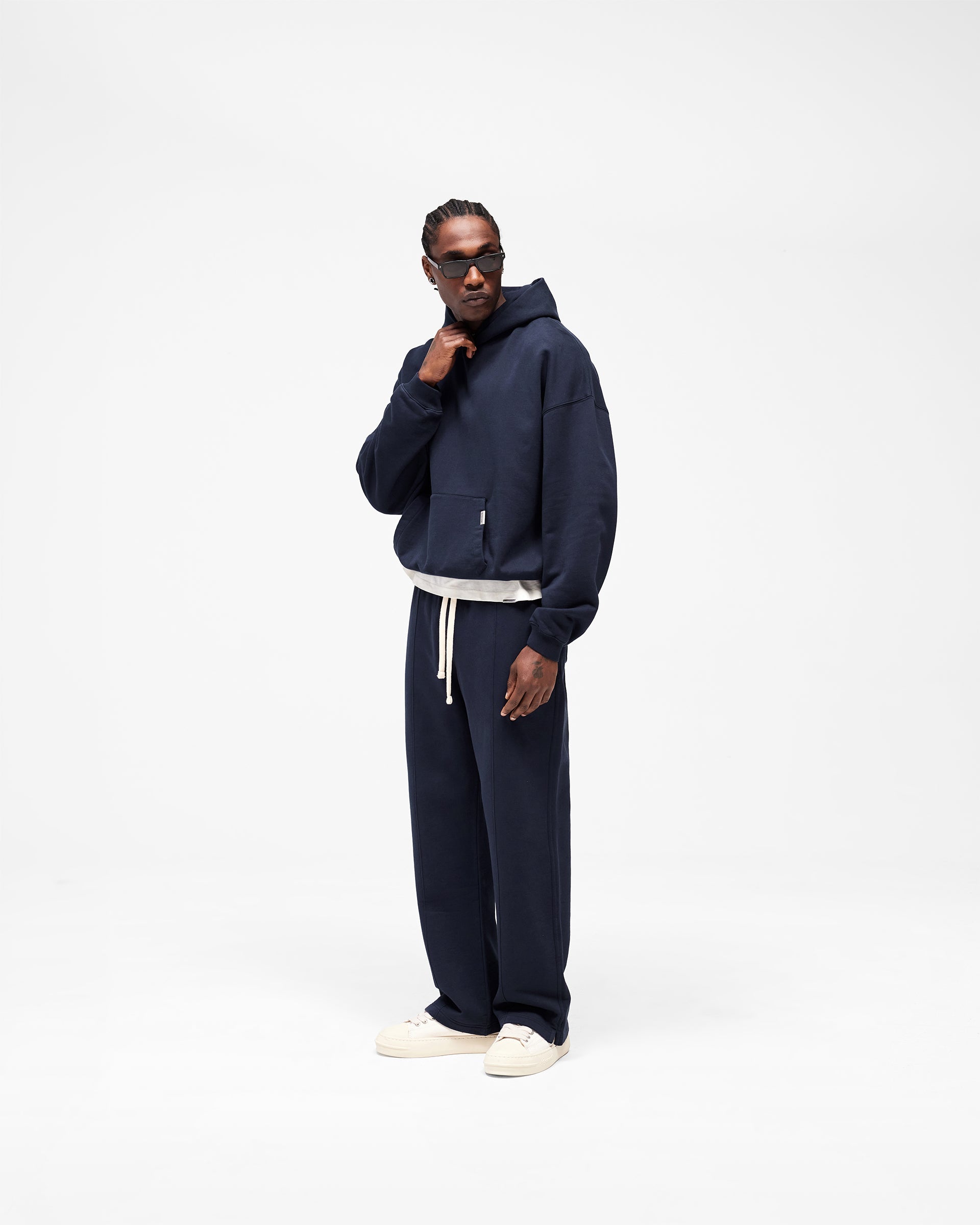Initial Oversized Hoodie - Midnight Navy