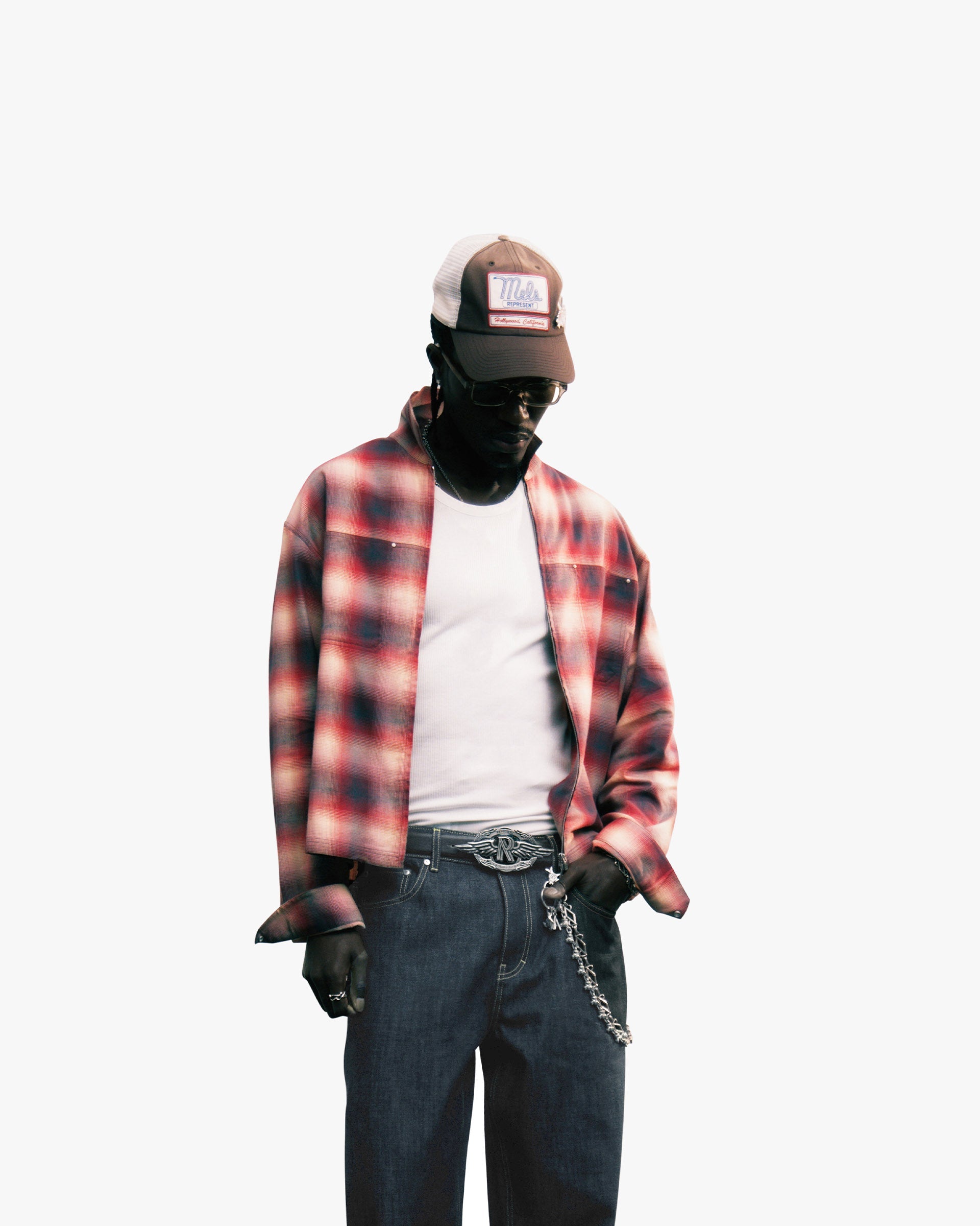 Sunset Flannel - Racing Red