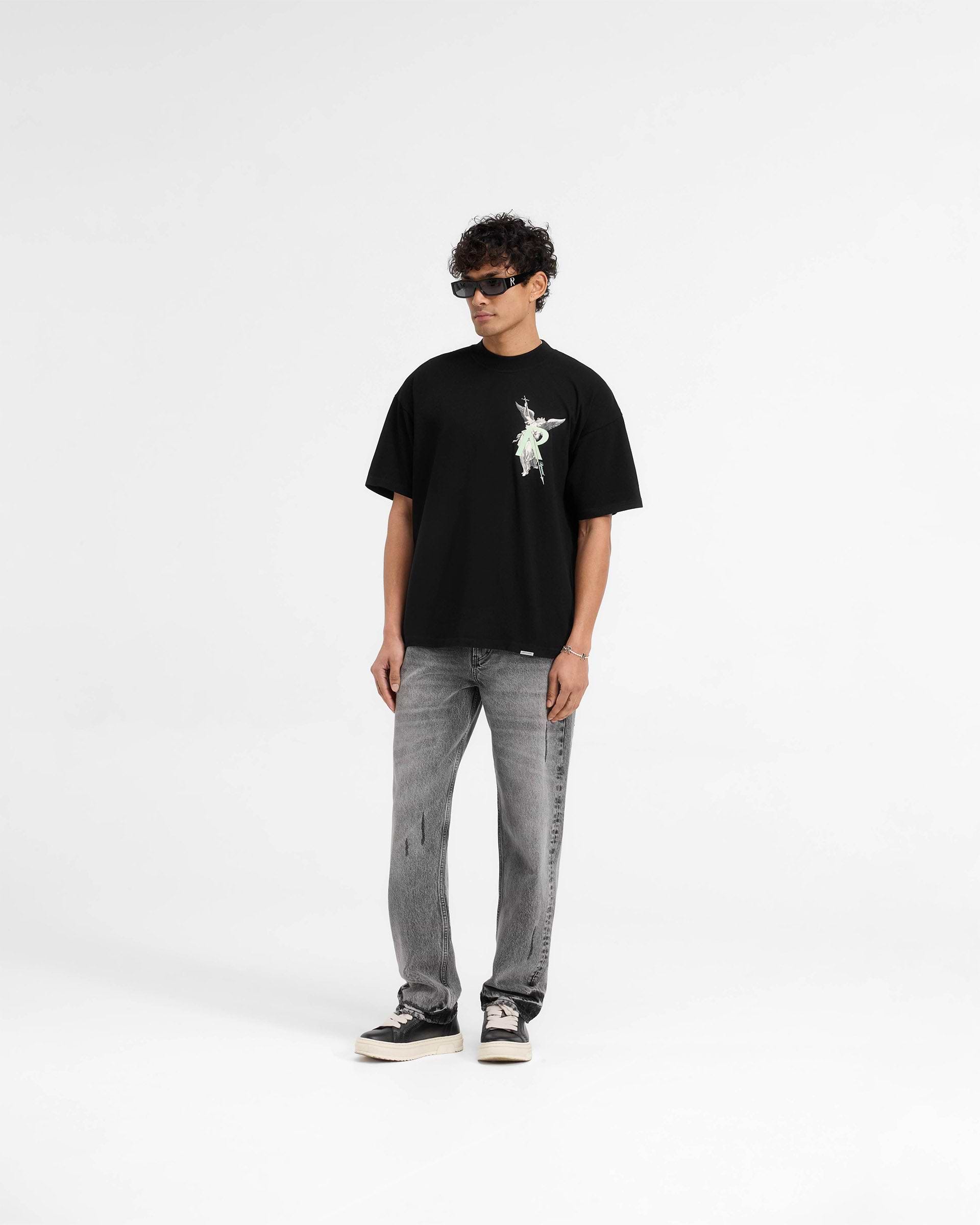 Archangel Initial T-Shirt - Tiefschwarz
