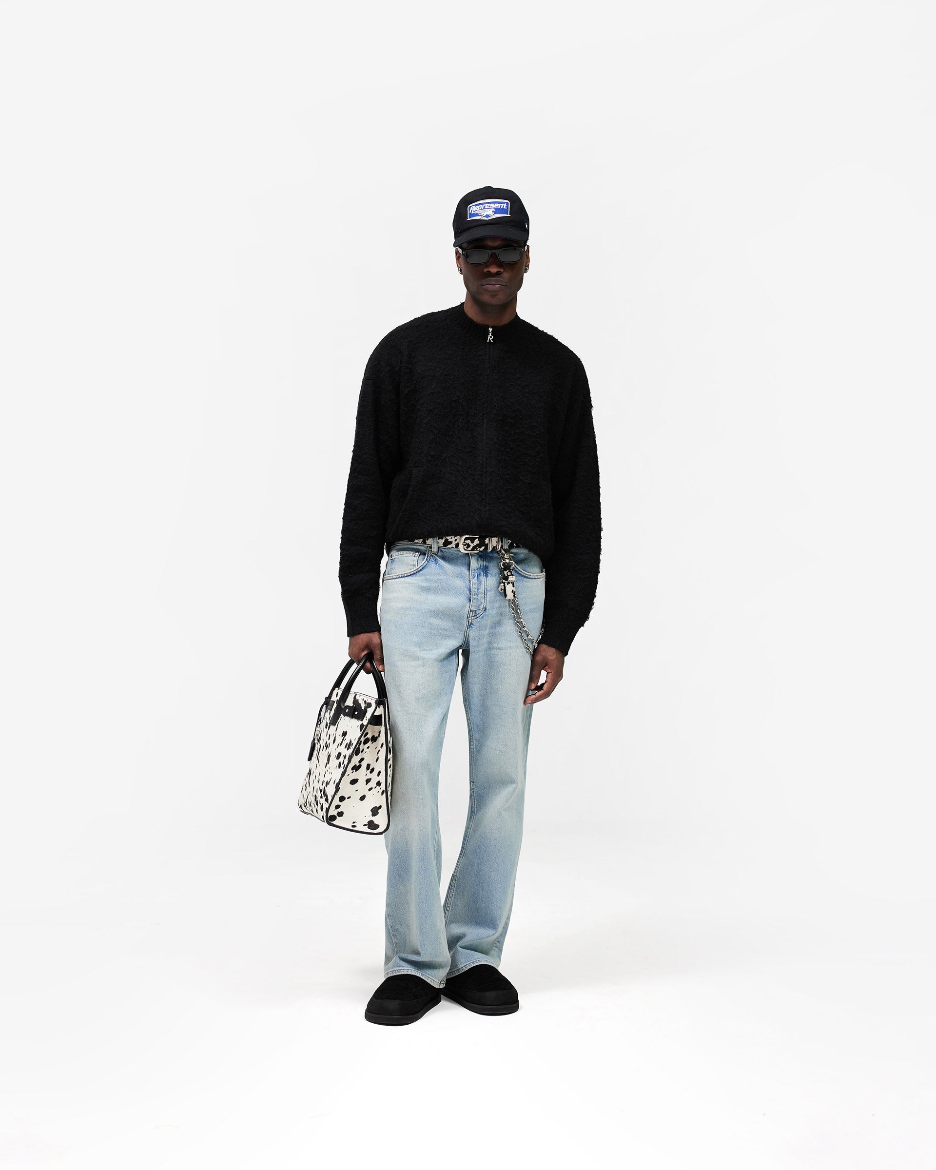 Knitted Bomber Jacket - Jet Black