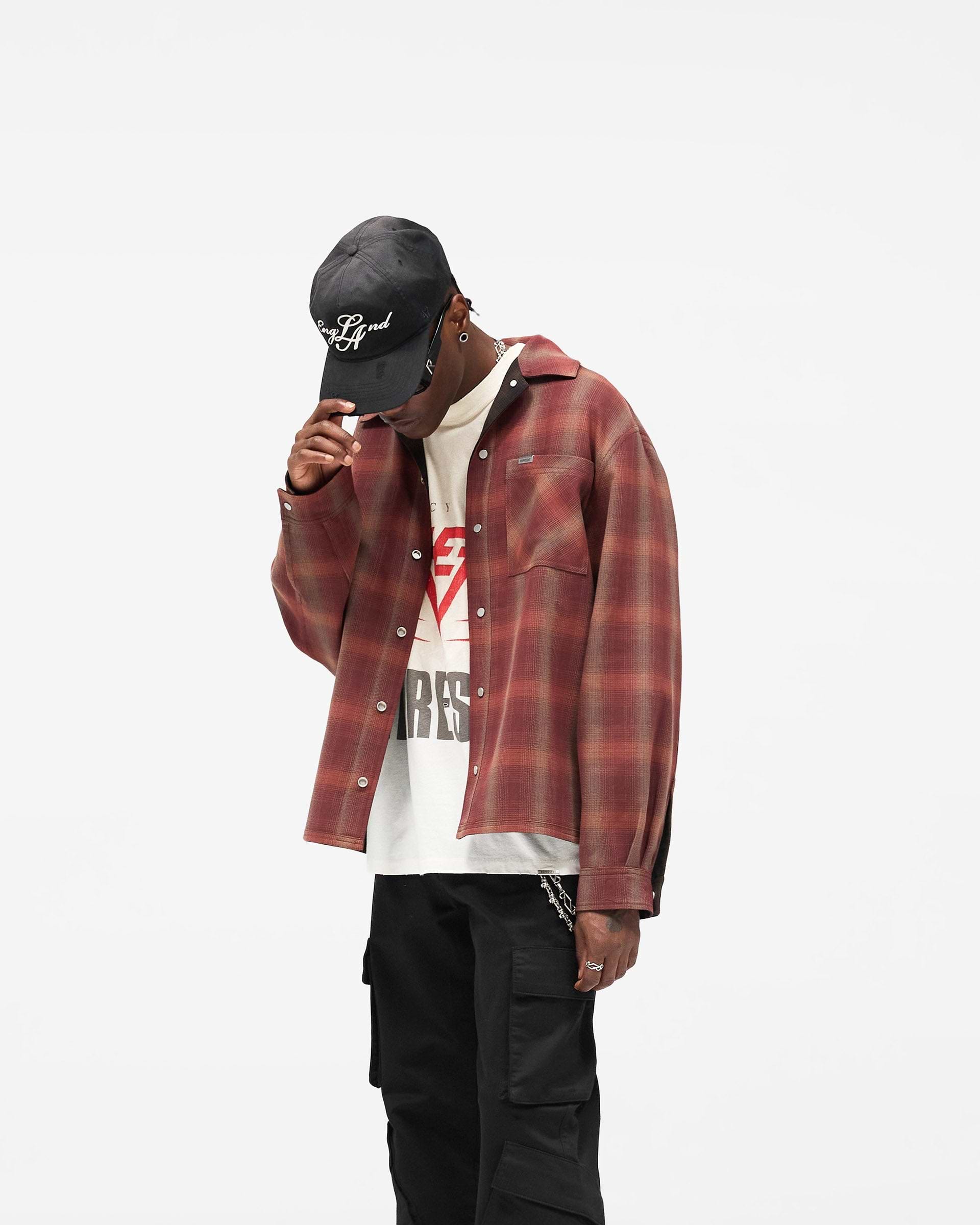 Bonded Reversible Check Shirt - Nero