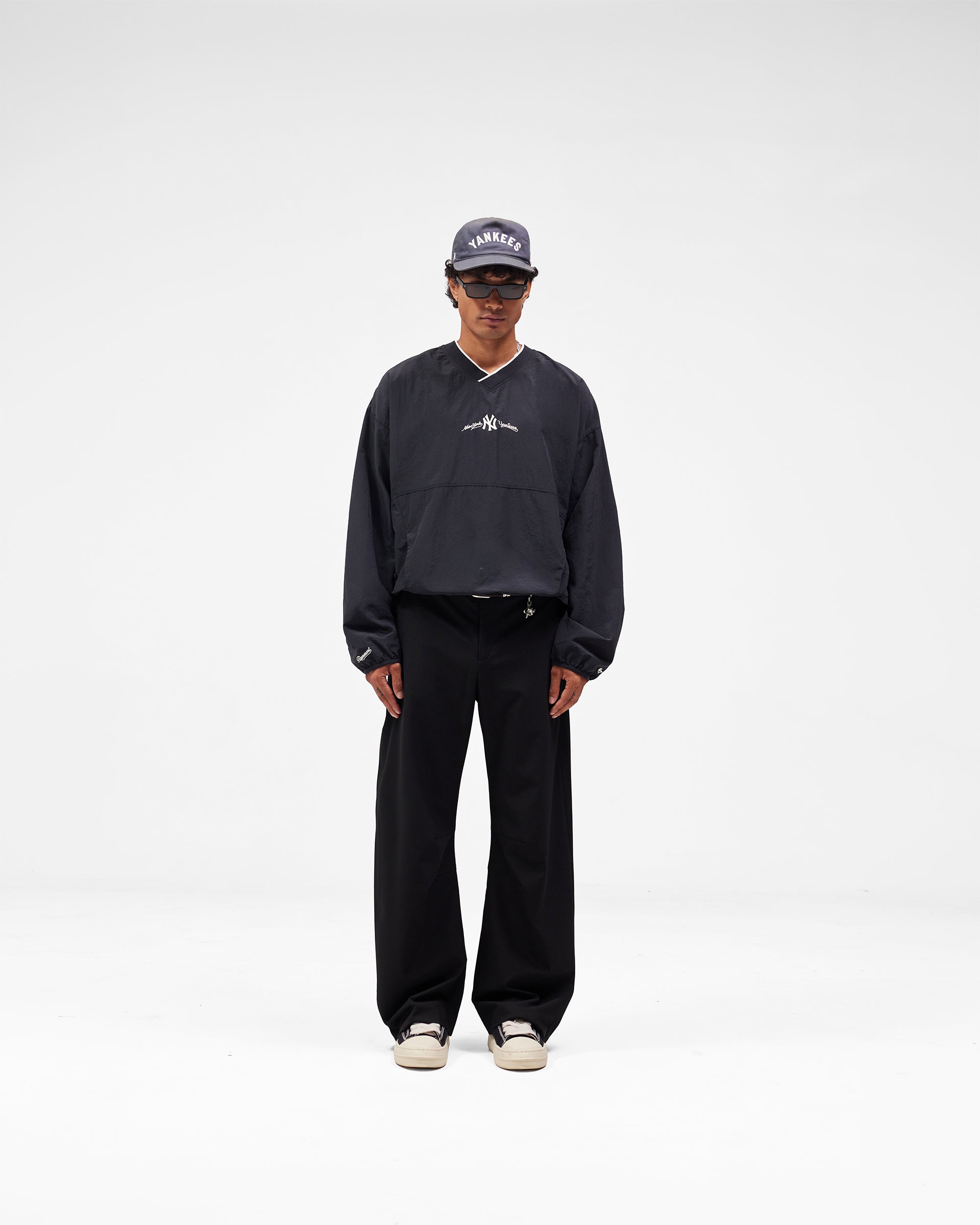New York Yankees x Represent Nylon Pullover - Faded Black