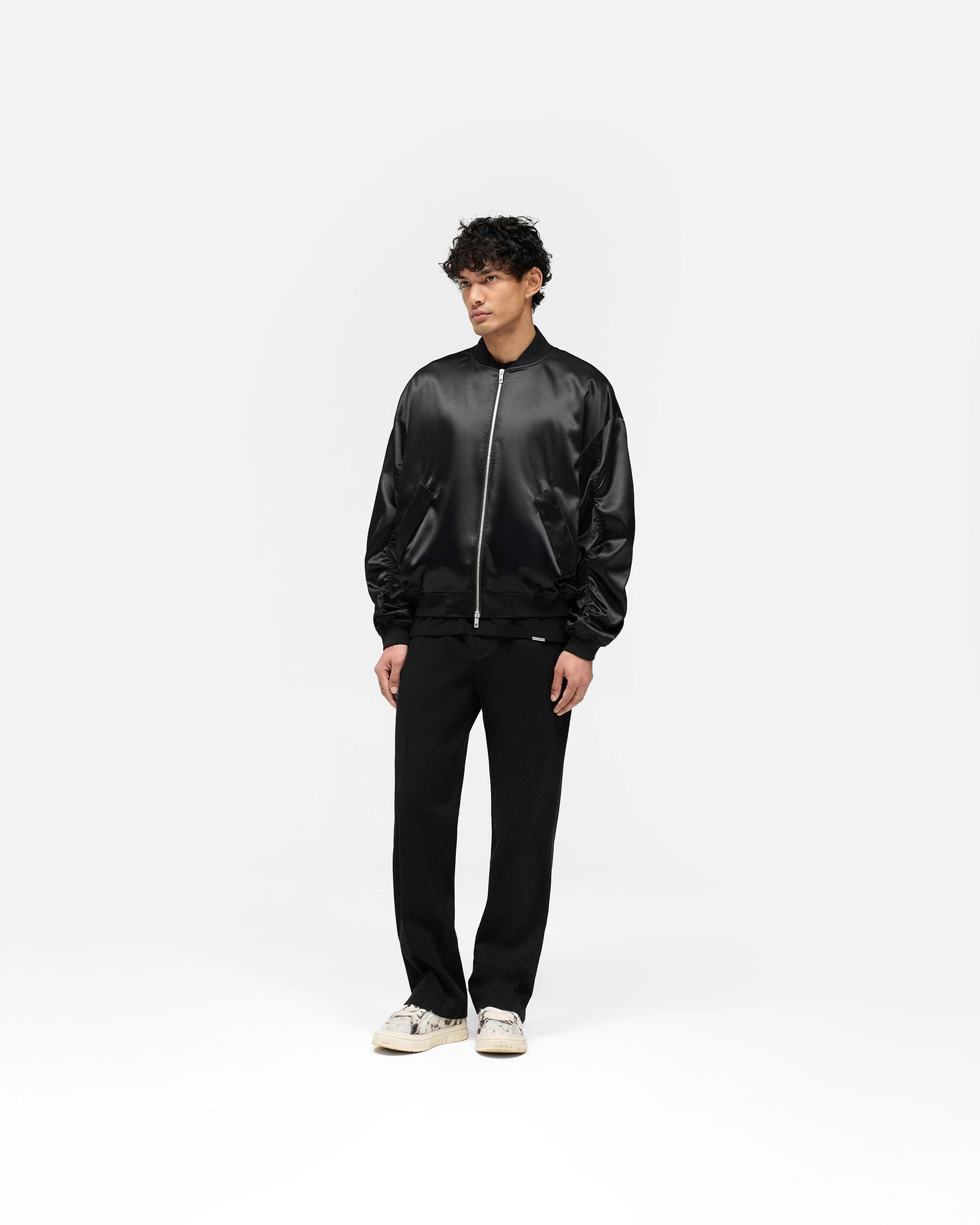 Satin Bomber - Noir