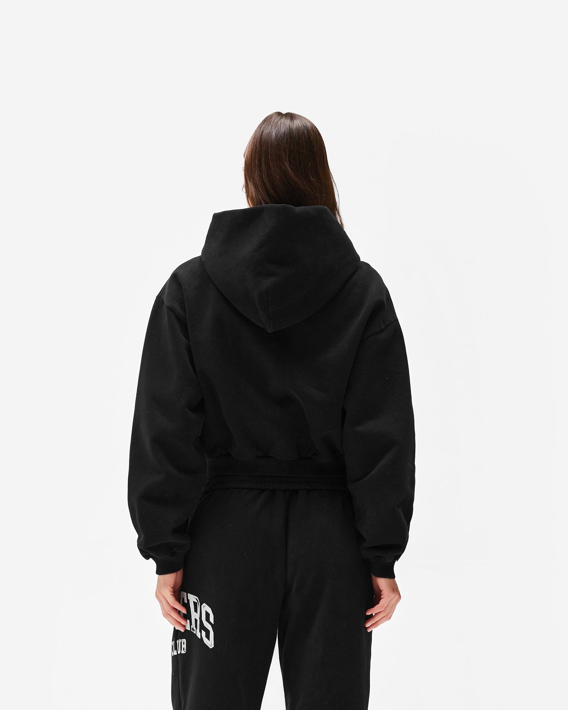 Represent Owners Club Zip Through Hoodie - Jet Black