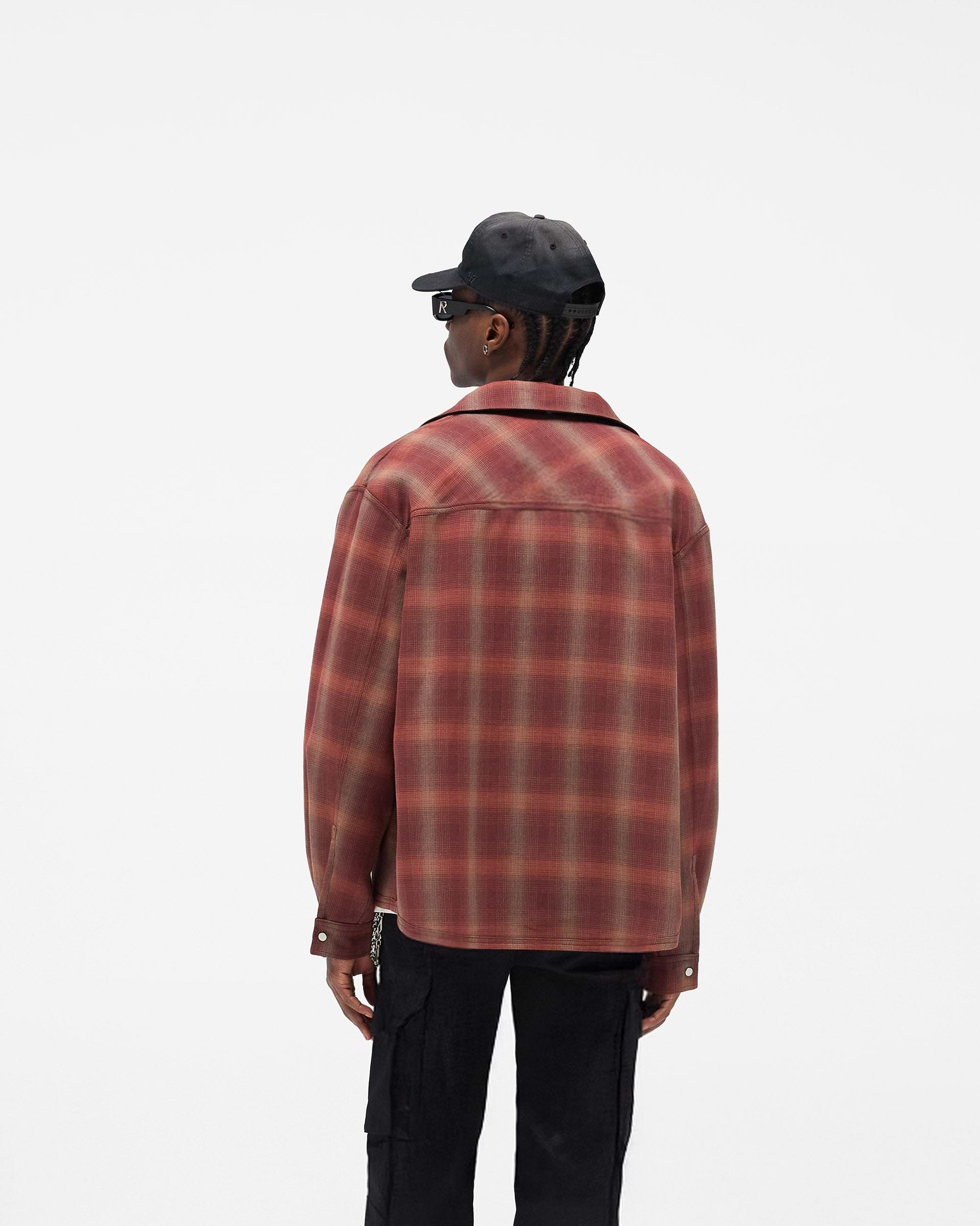 Bonded Reversible Check Shirt - Nero
