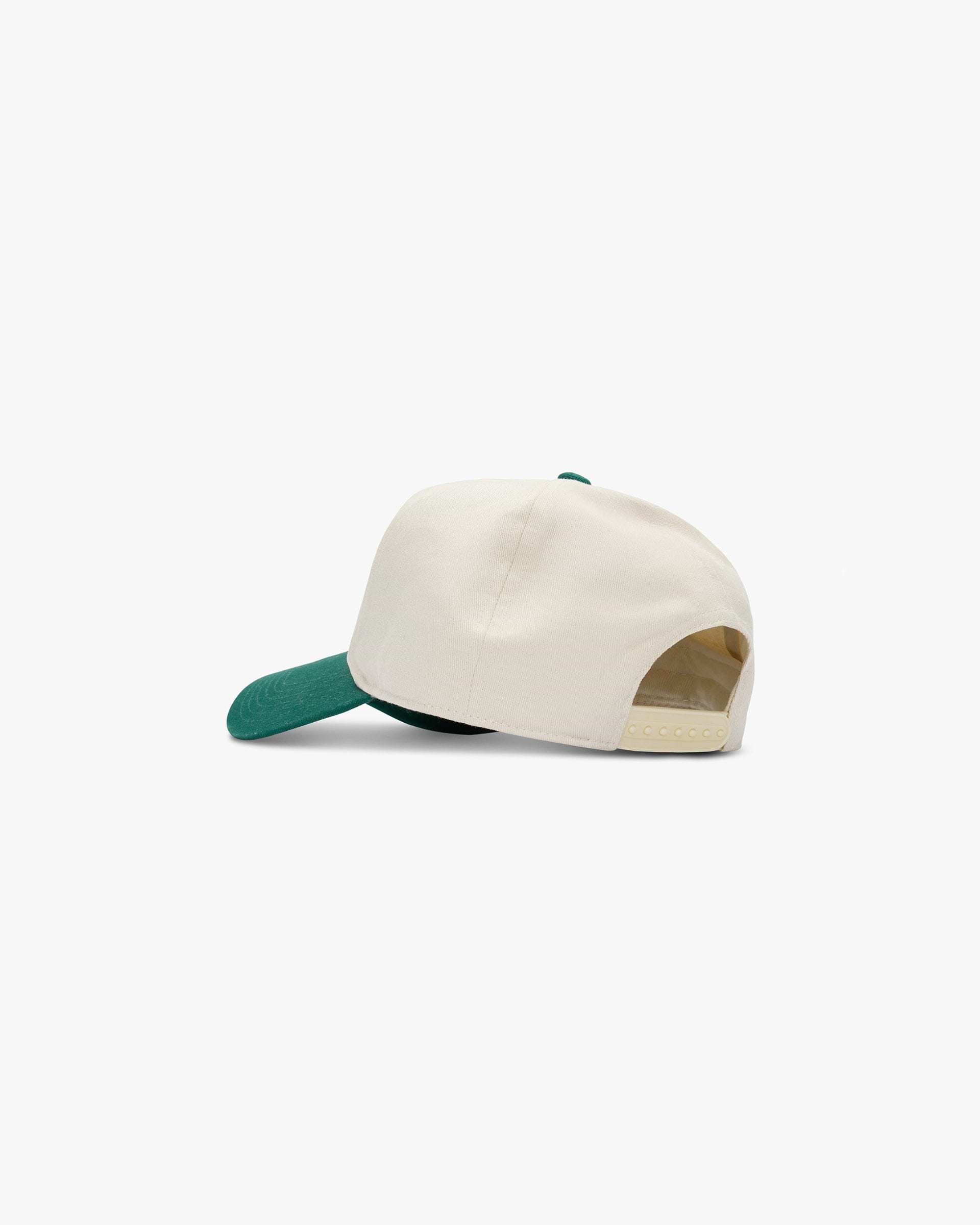 Raceway Cap - Blanc Antique Vert Forêt
