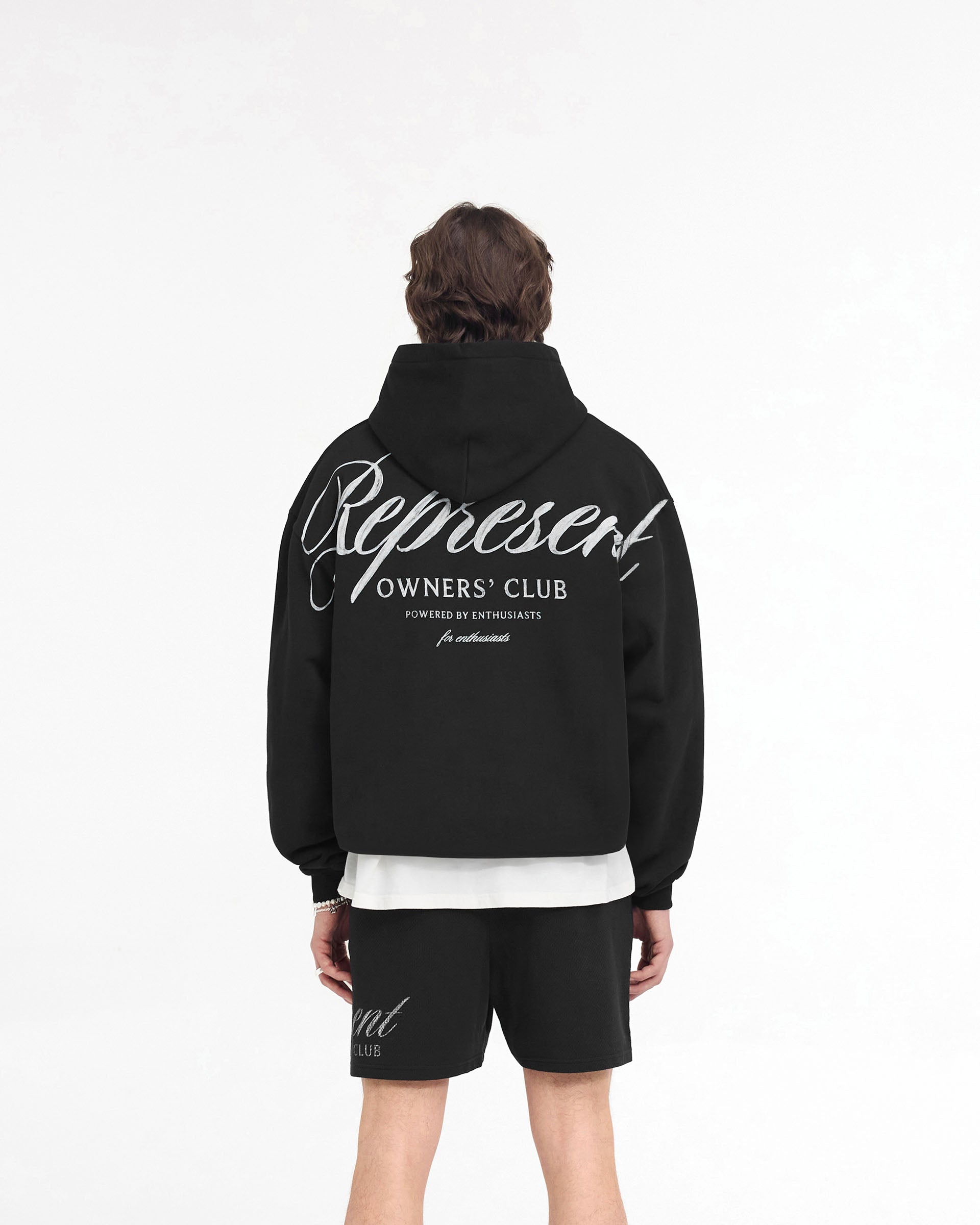 Represent Owners Club Script Hoodie - Negro