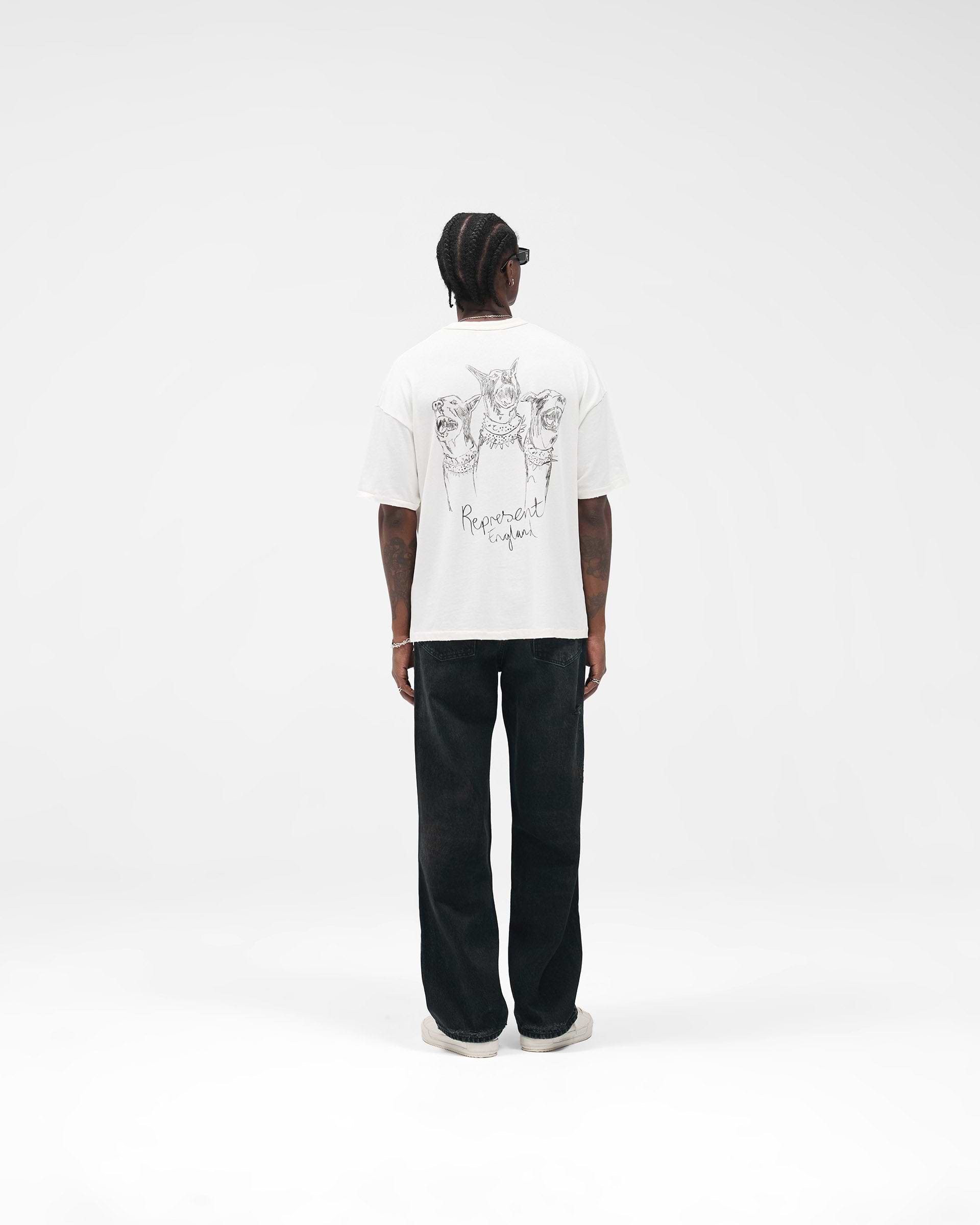 Hand Drawn Thoroughbred T-Shirt - Flat White
