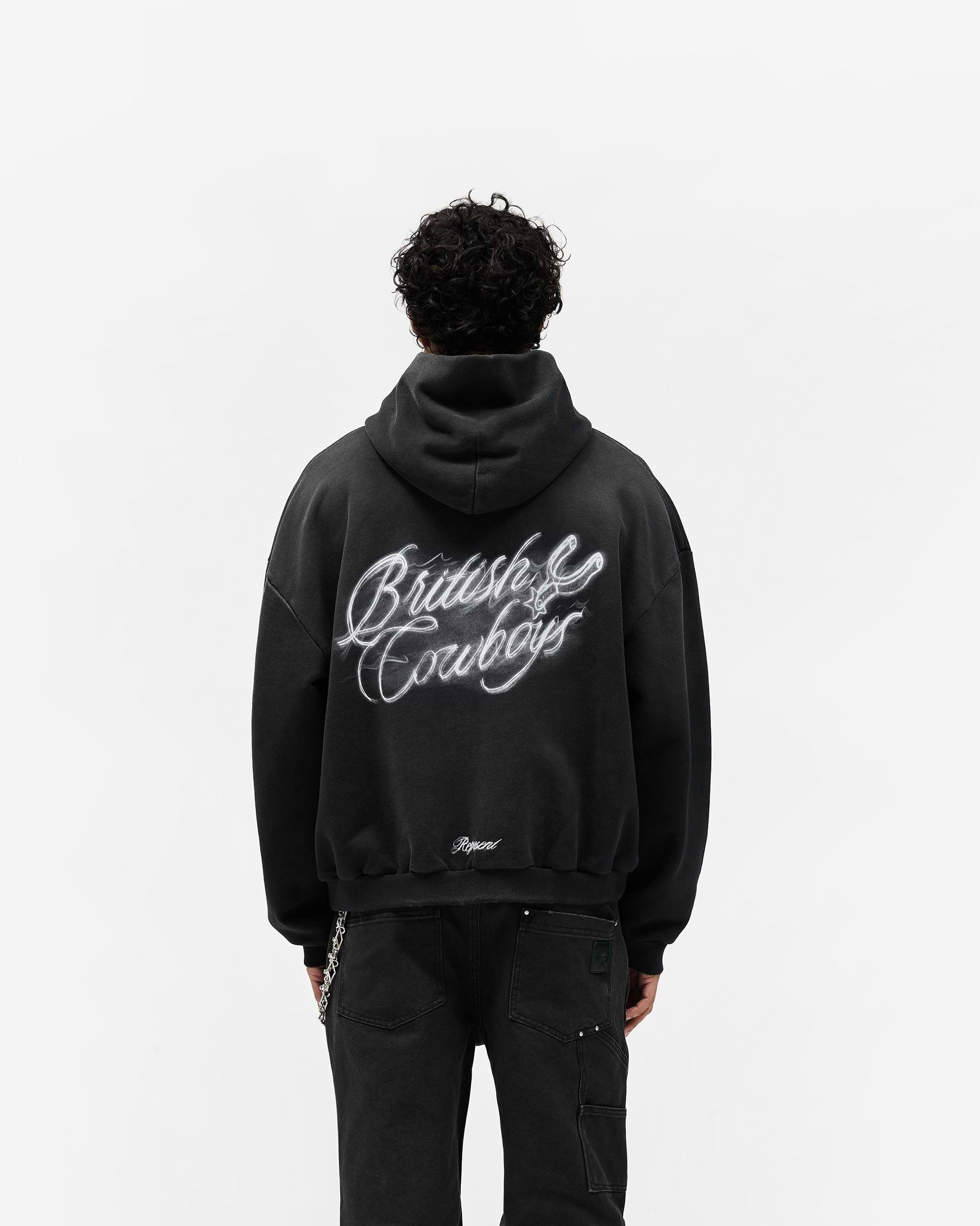 British Cowboys Hoodie - Stained Black