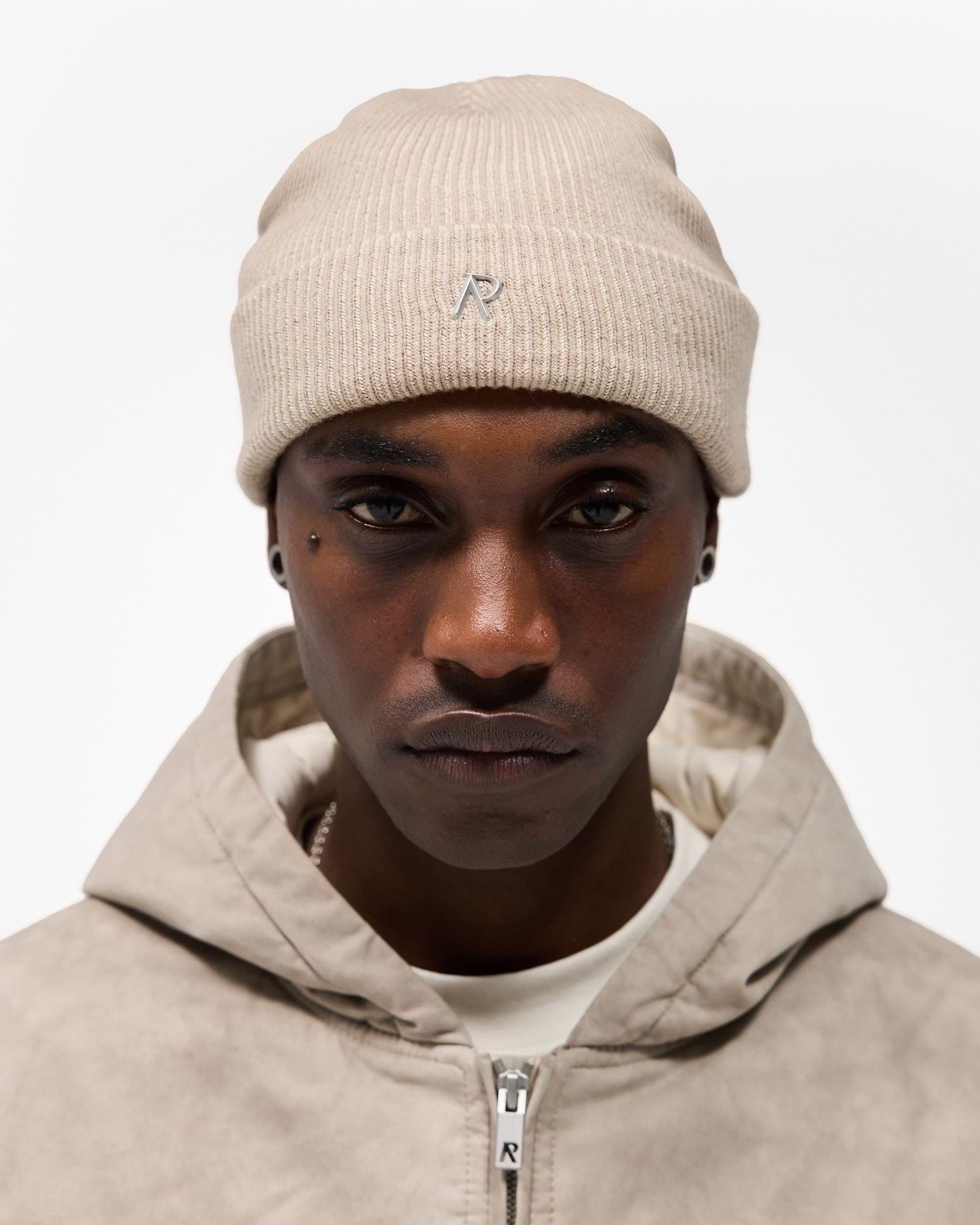 Rib Knit Beanie - Dark Taupe