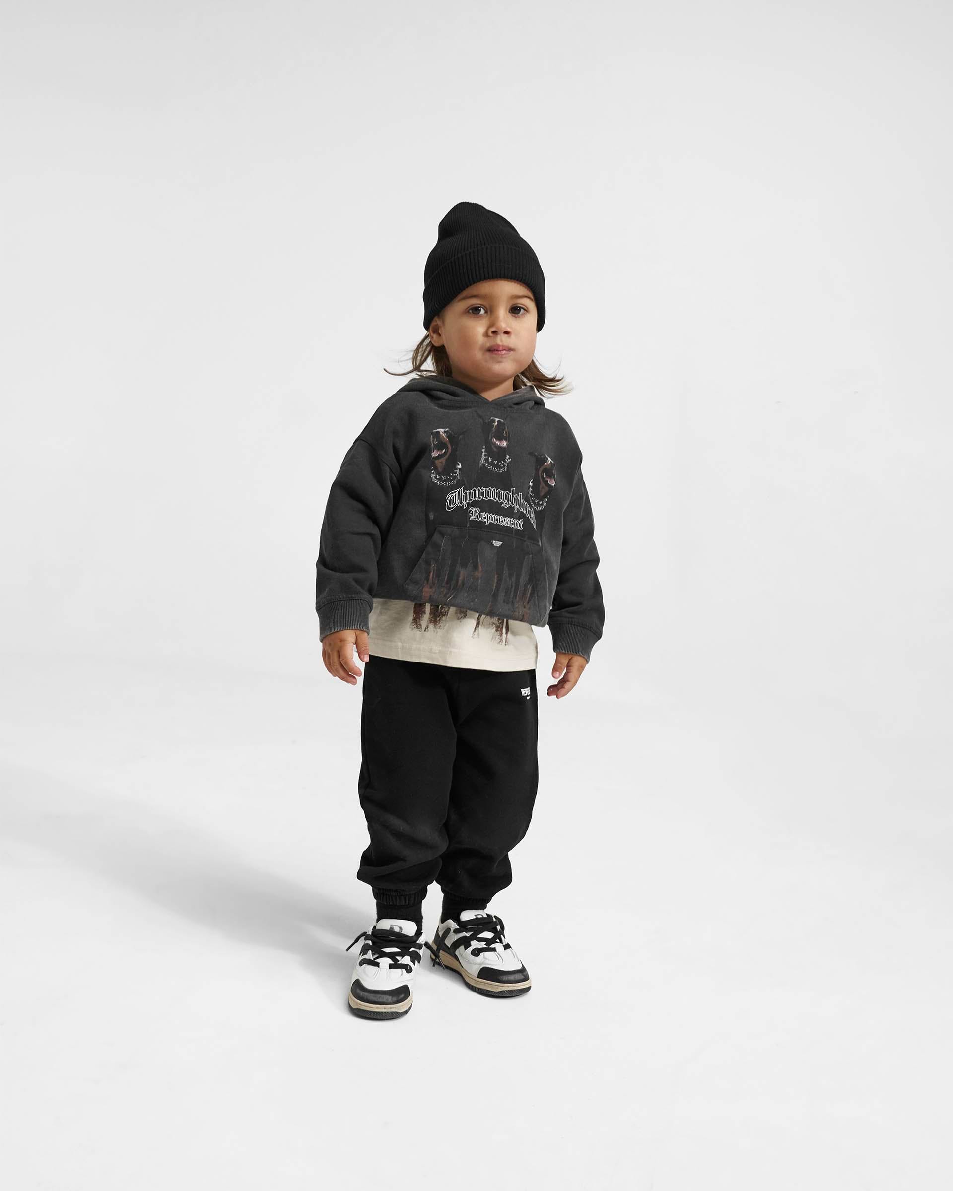 Mini Thoroughbred Hoodie - Vintage-Schwarz
