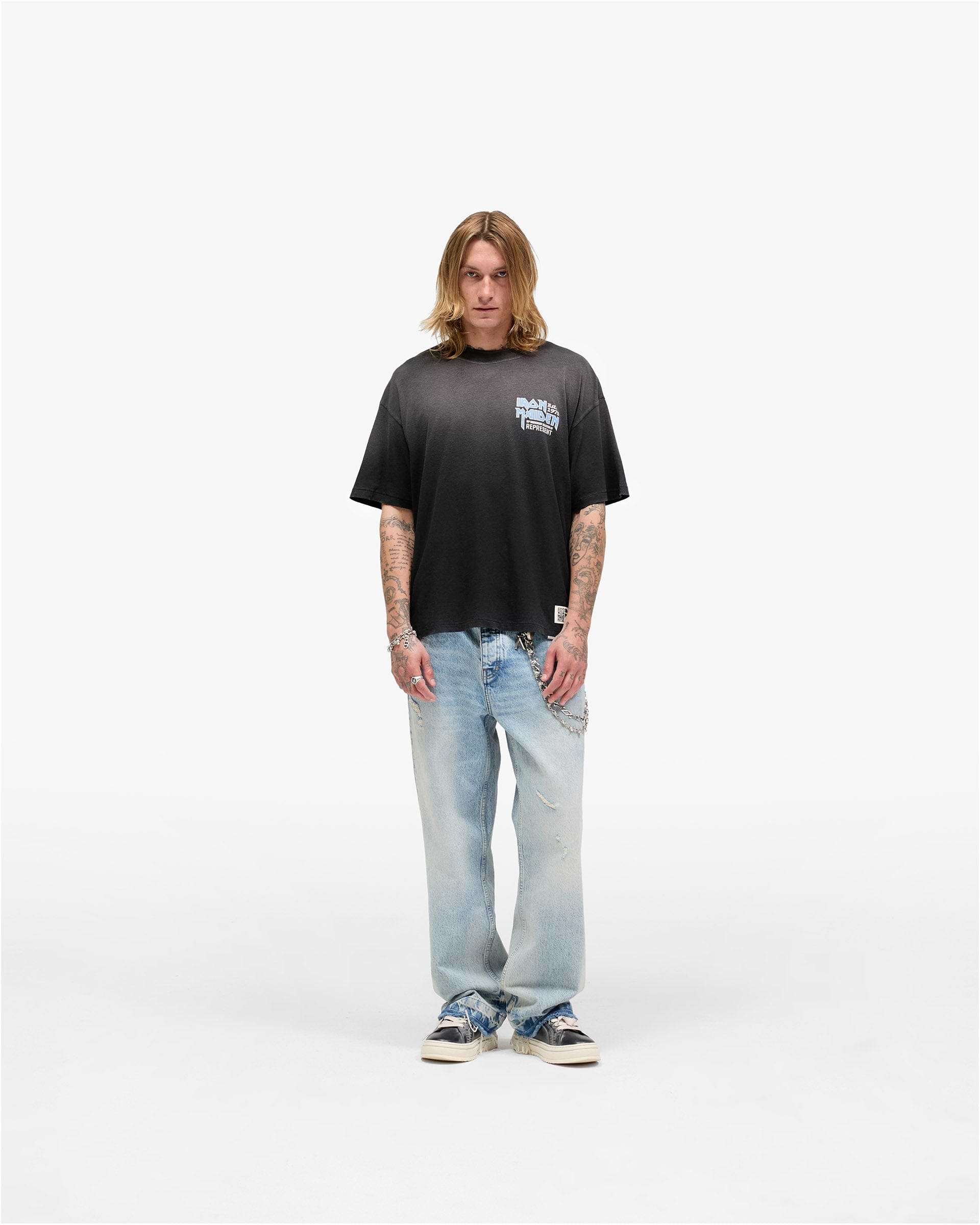 Represent X Iron Maiden Aniversario T-Shirt - Negro Manchado