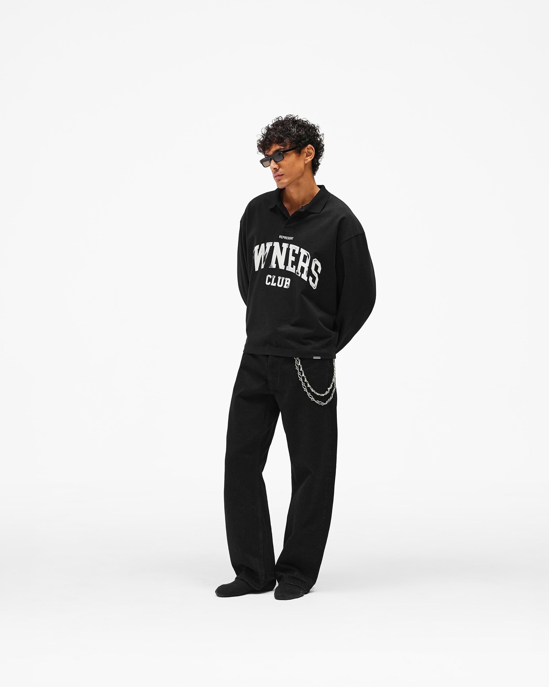 Represent Owners Club Rugby Polo - Jet Black