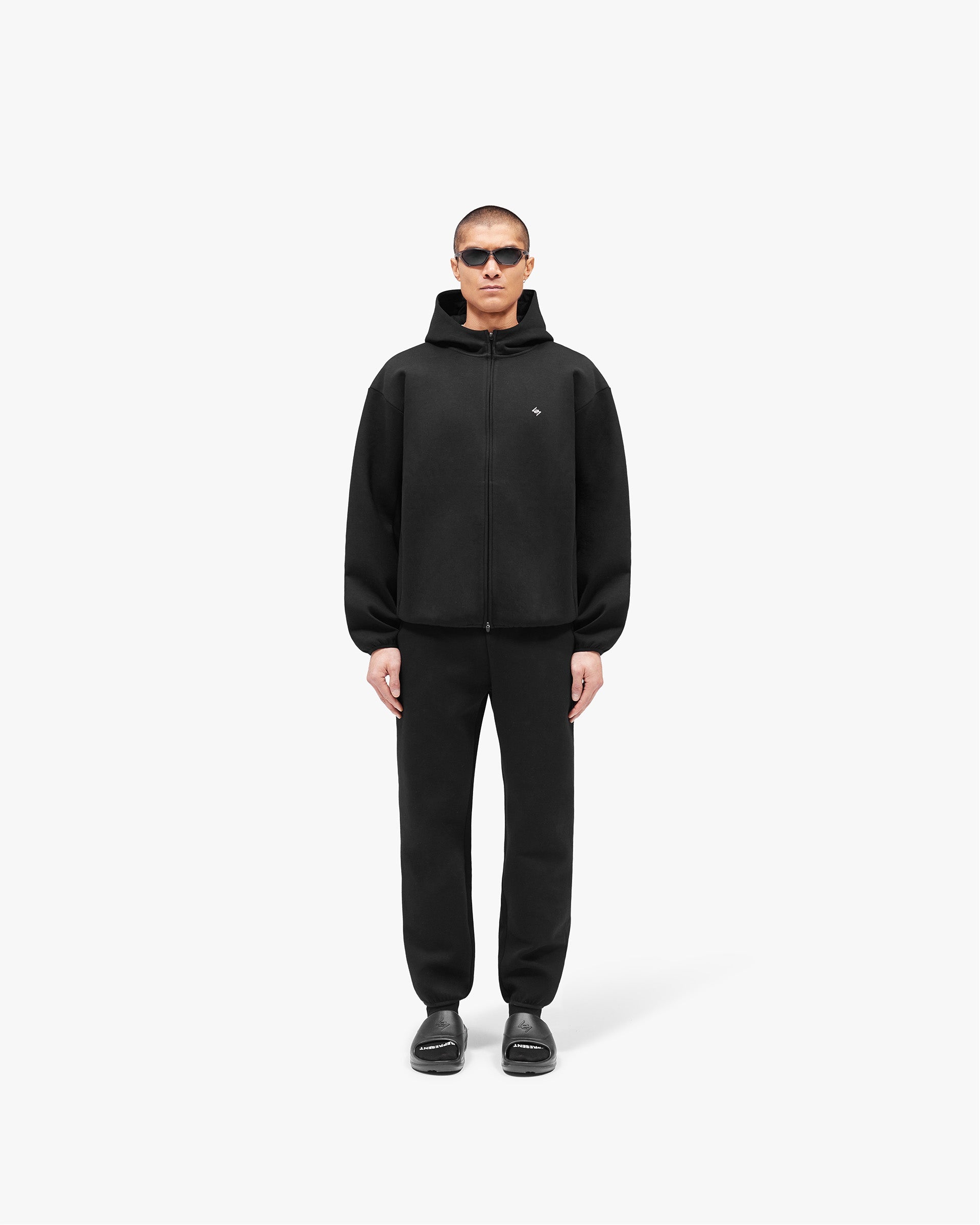 247 Form Zip Hoodie - Jet Black