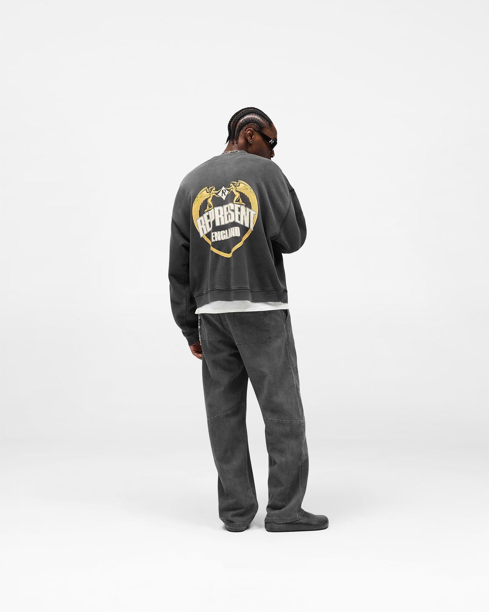 Angel Border Sweater - Stained Black