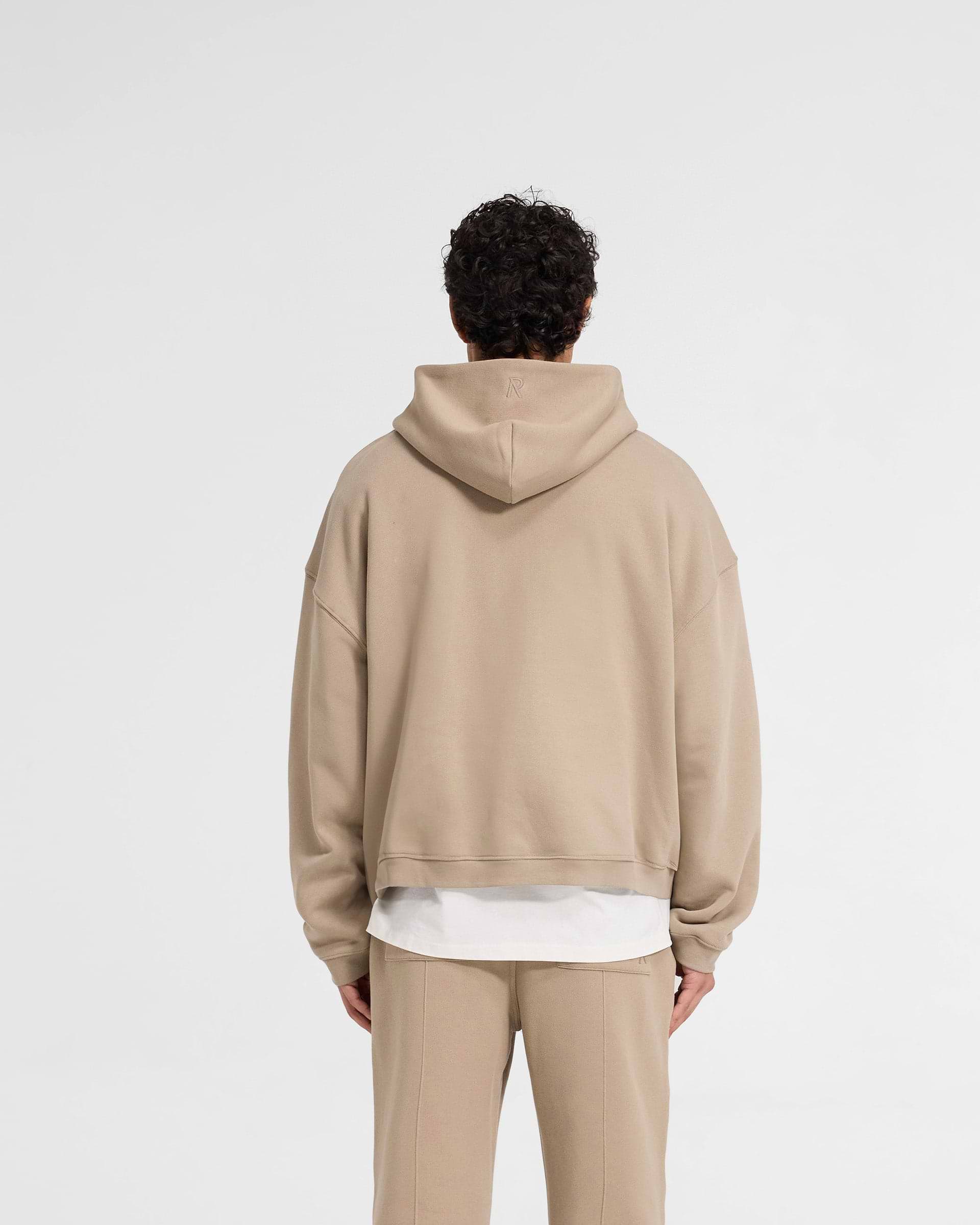 Initial Boxy Zip Through Hoodie - Duna