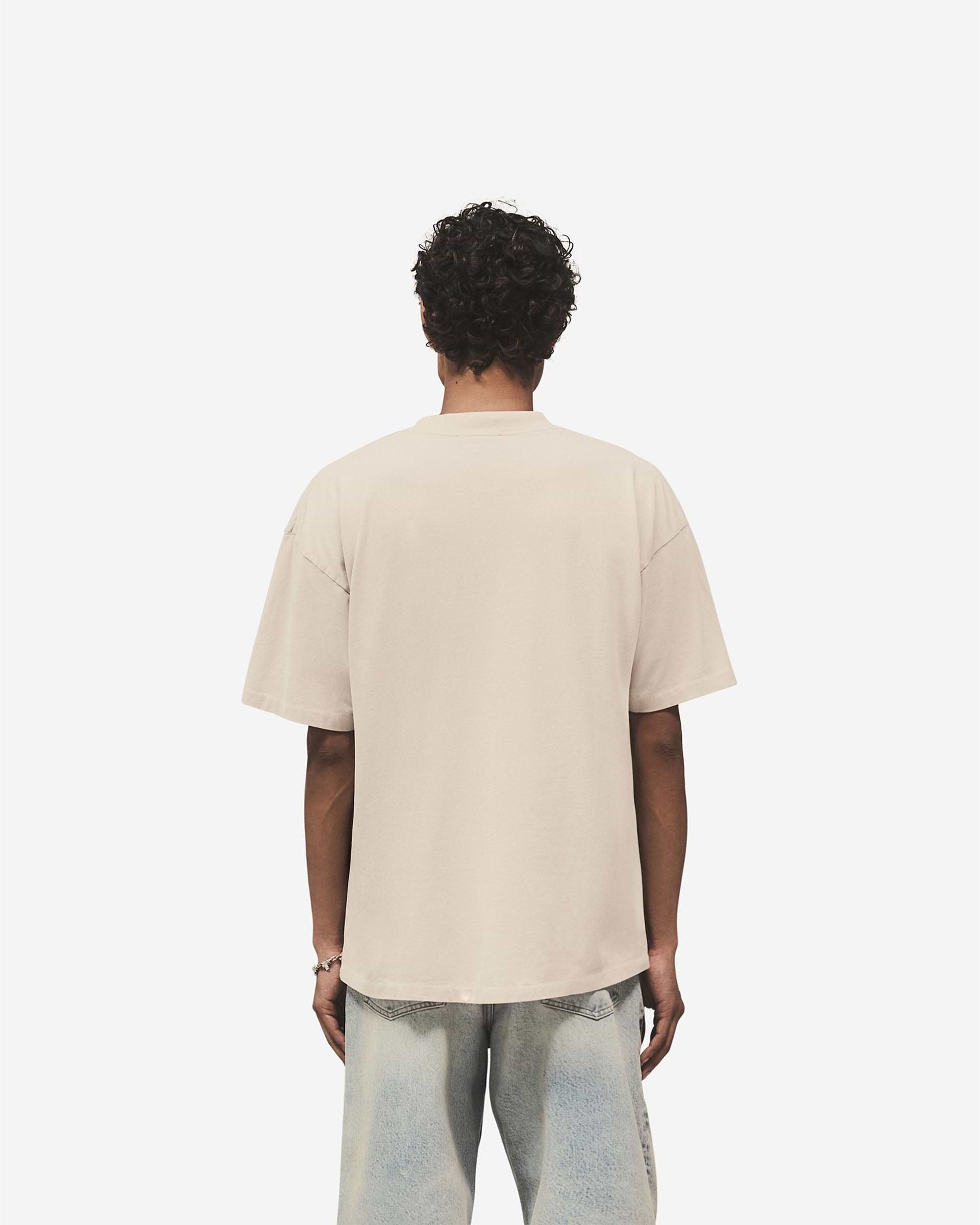 Embroidered Serif Logo T-Shirt - Beton