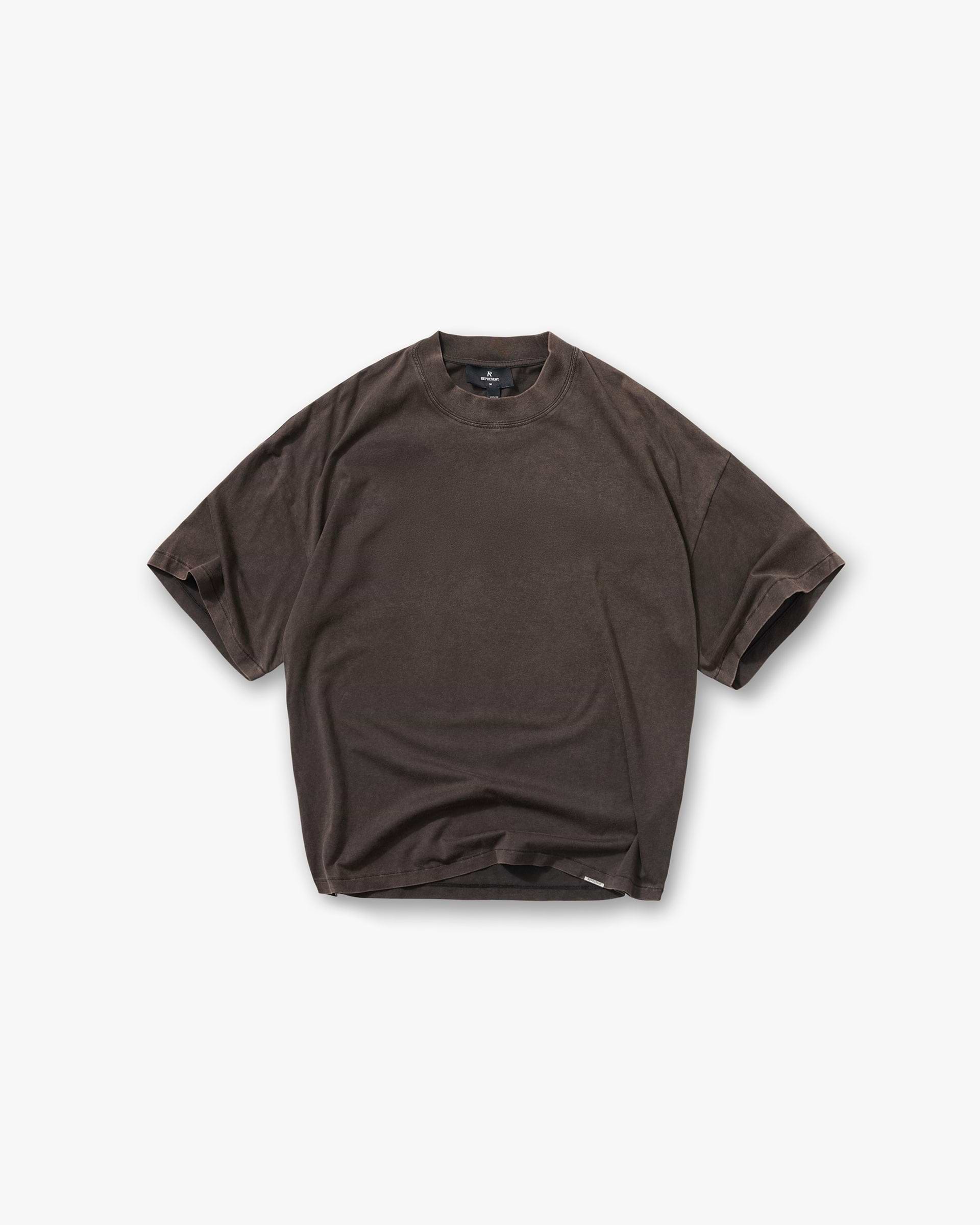 Initial Oversized T-Shirt - Coffee