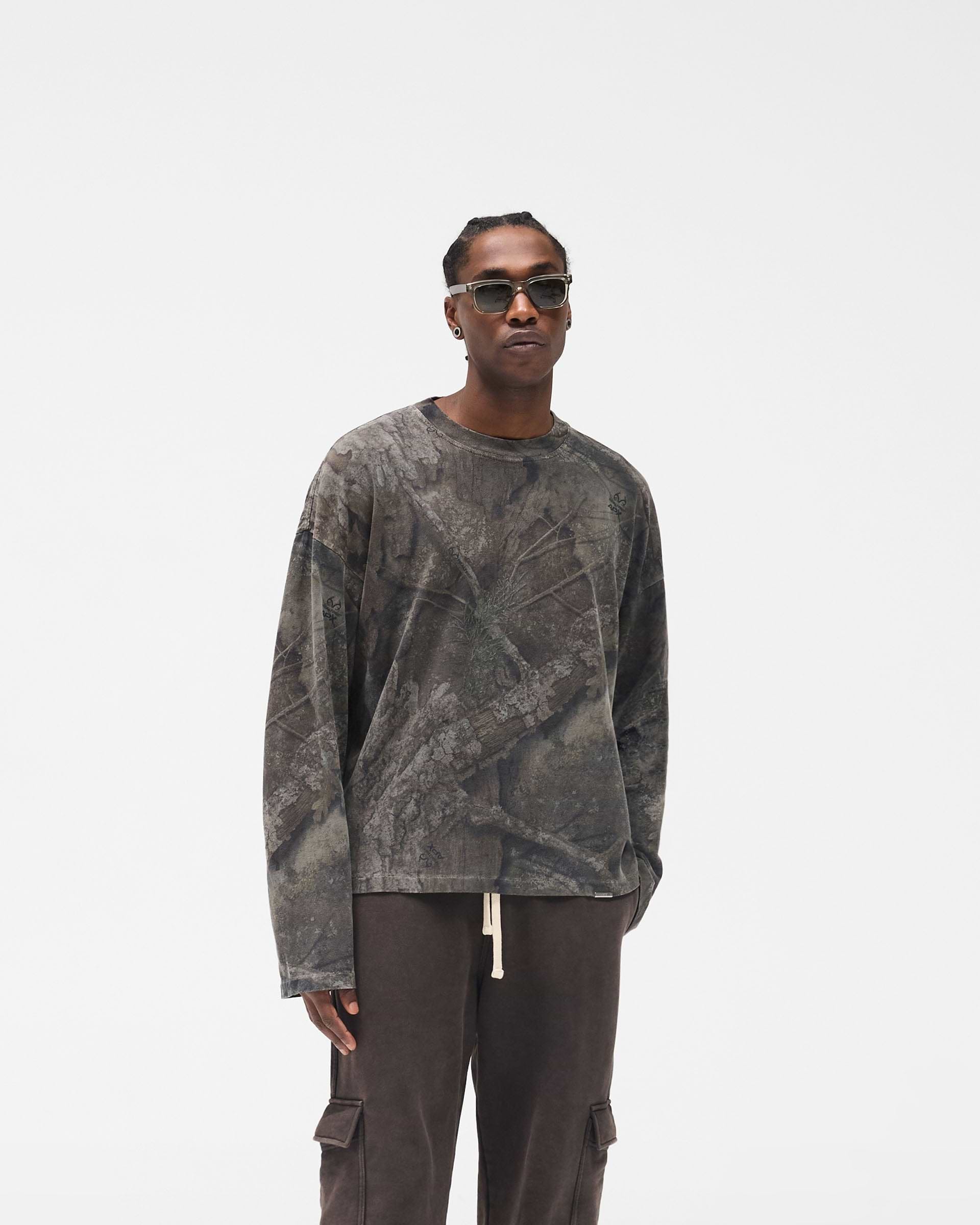 Initial Overdye Realtree® Long Sleeve T-Shirt - Overdyed Black