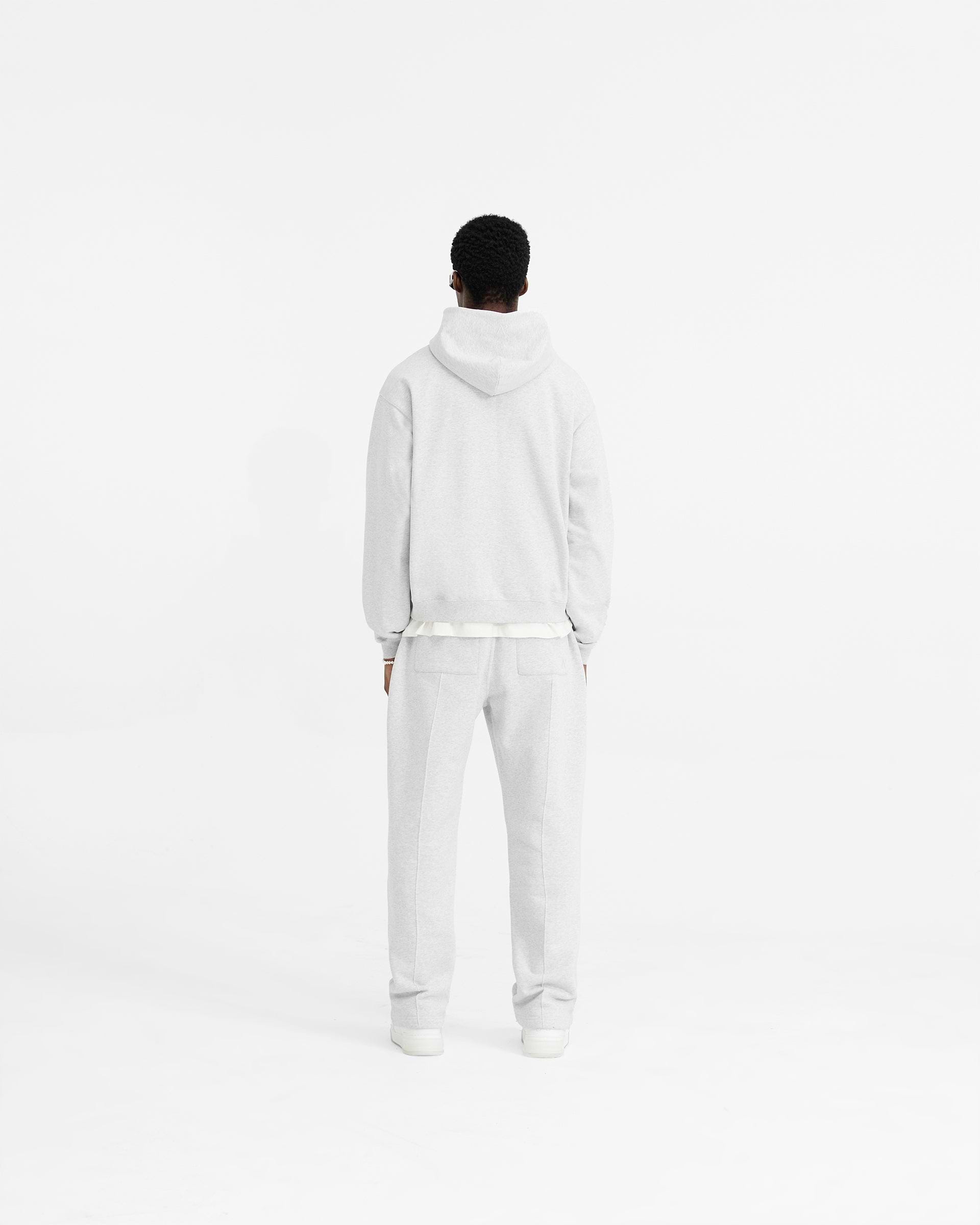 Initial Oversized Zip Hoodie - Gris Hielo Jaspeado