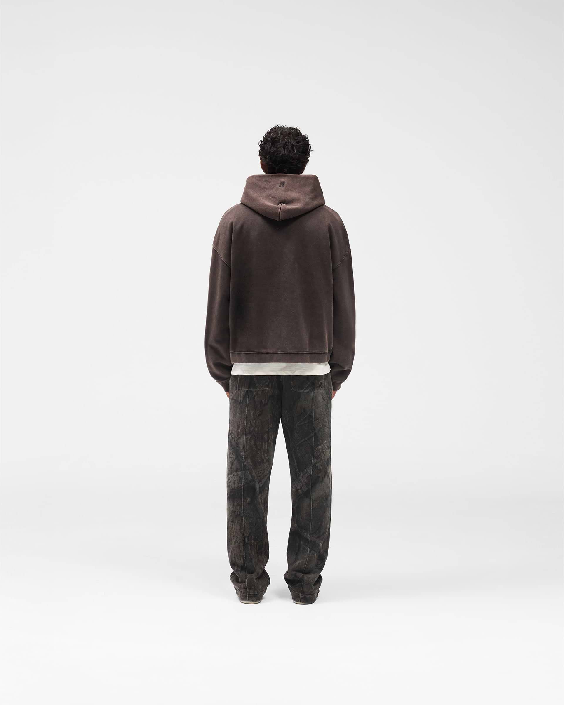 Initial Boxy Hoodie - Coffee