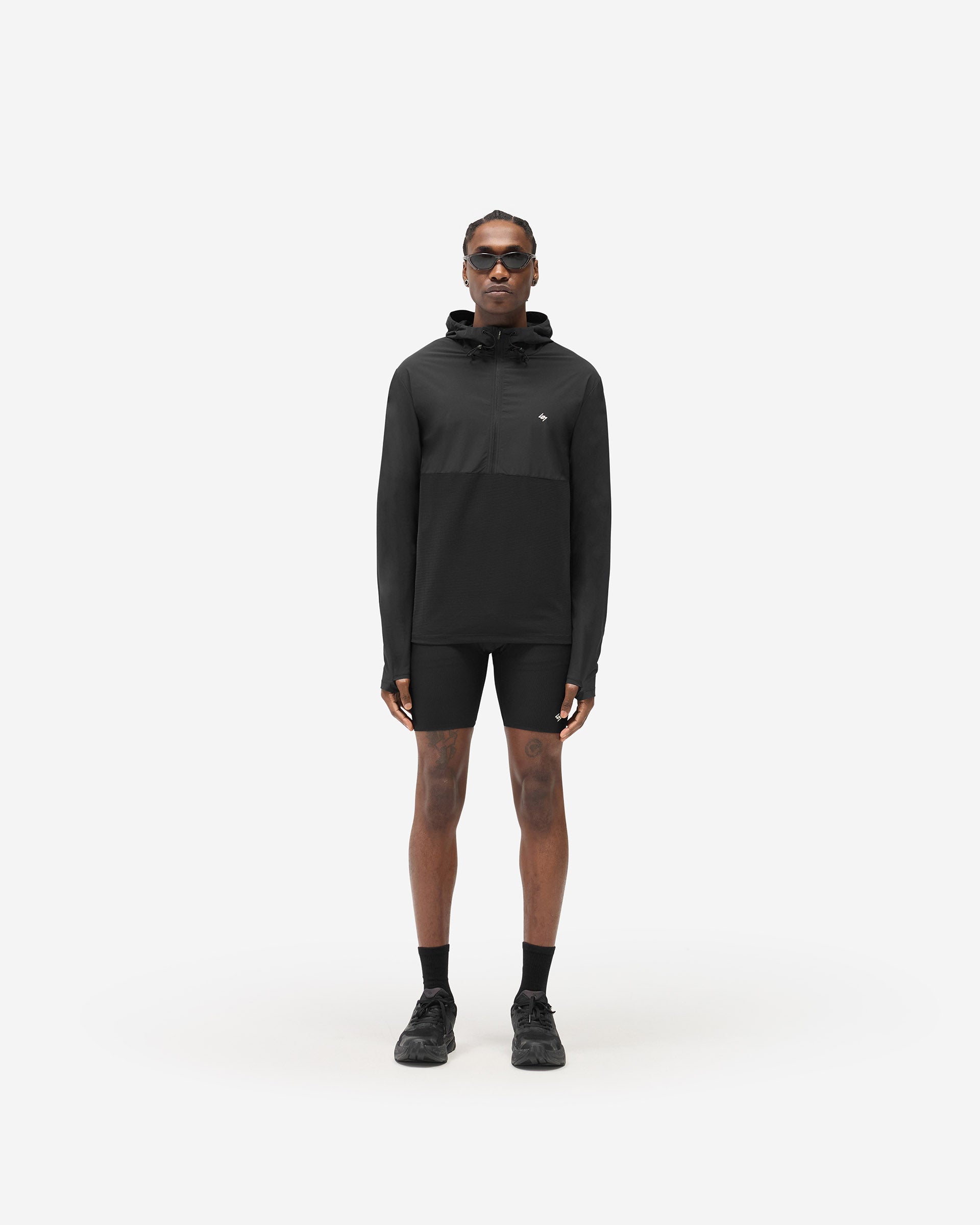 247 Hooded Quarter Zip - Black