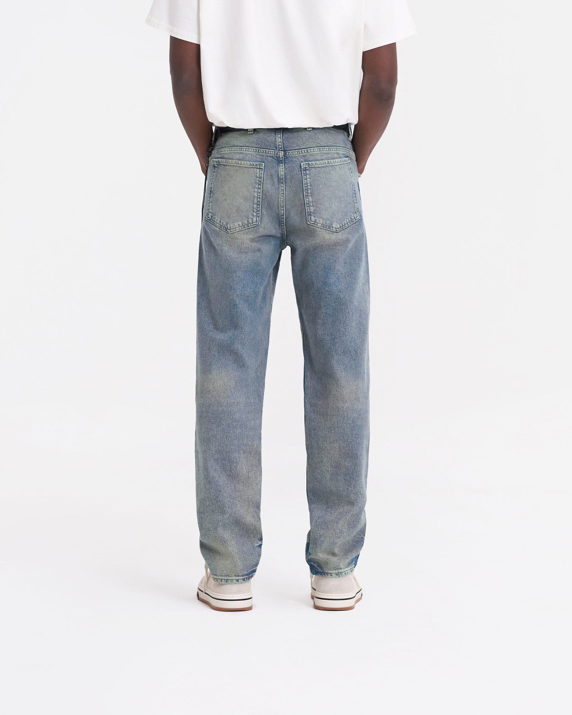 R2 Straight Leg Denim - Blau Creme