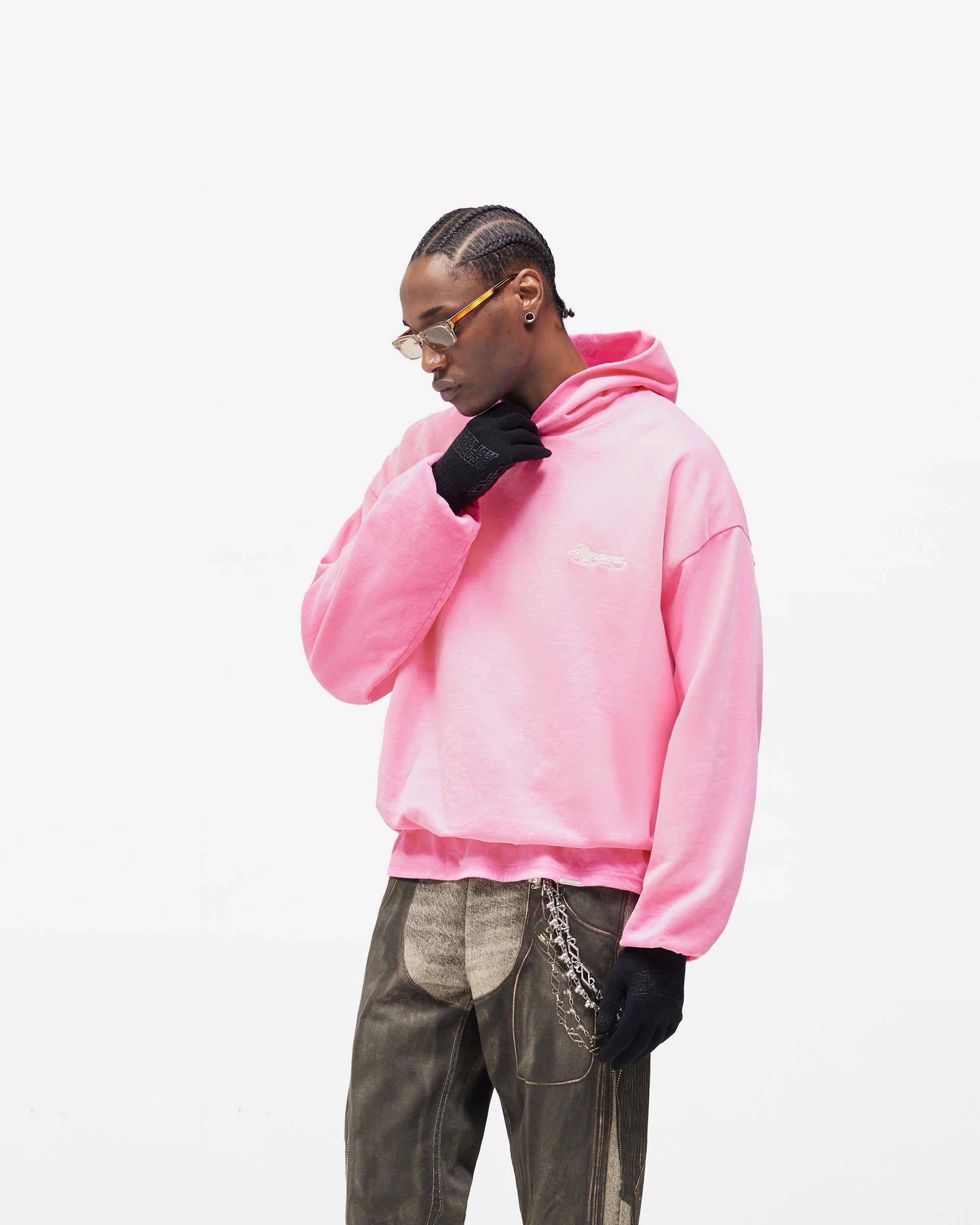 Dual Layer Script Hoodie - Candy