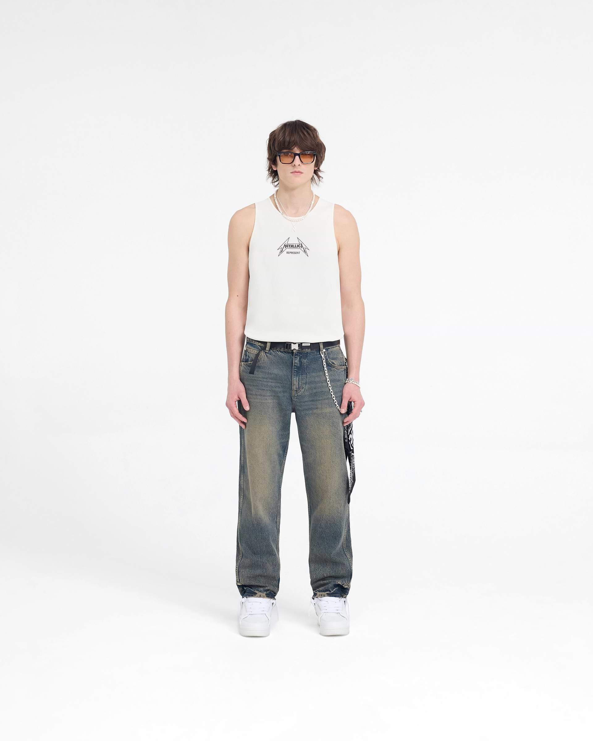 Represent X Metallica Local Crew Vest - Blanco Plano