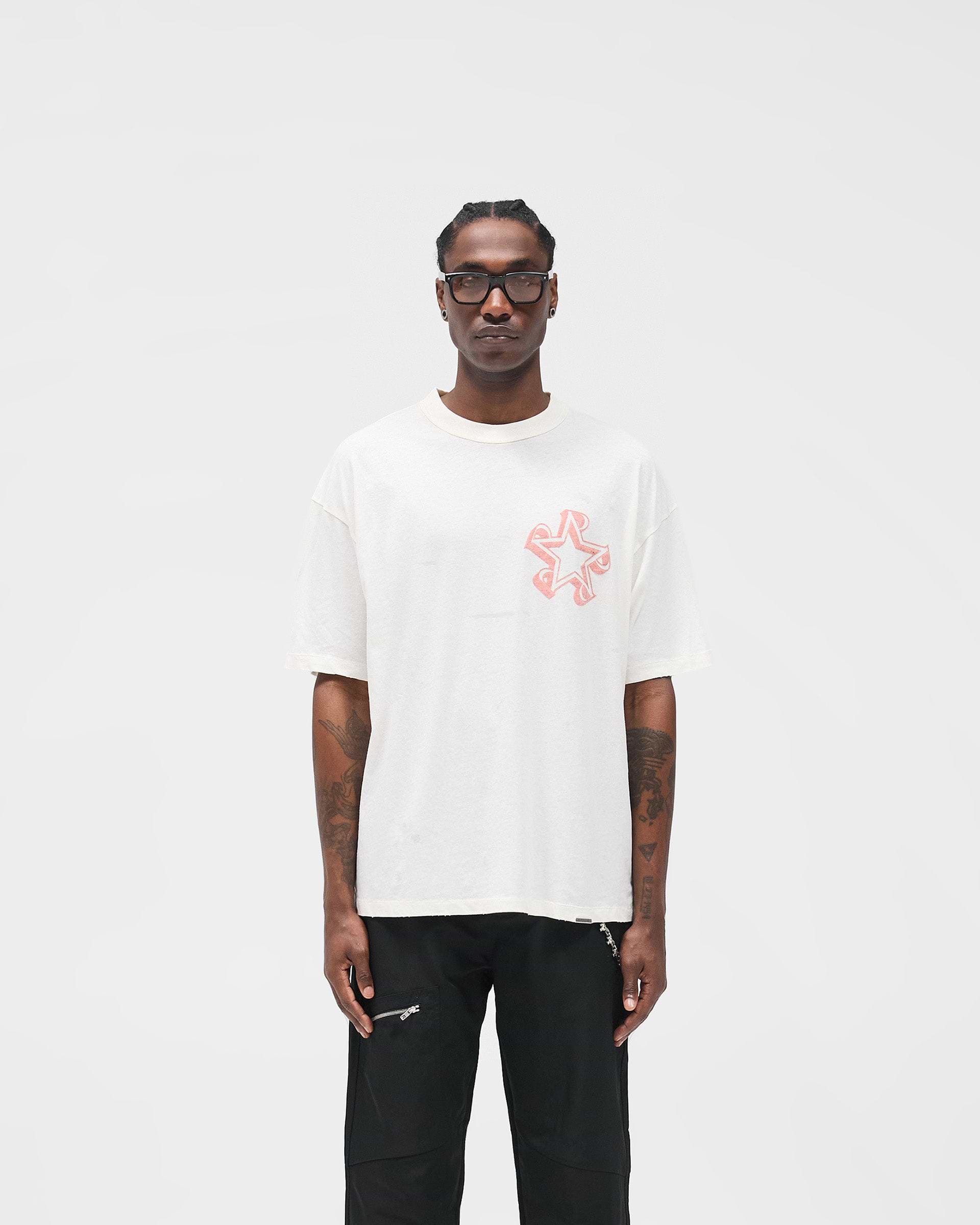 Initial Star T-Shirt - Flat White