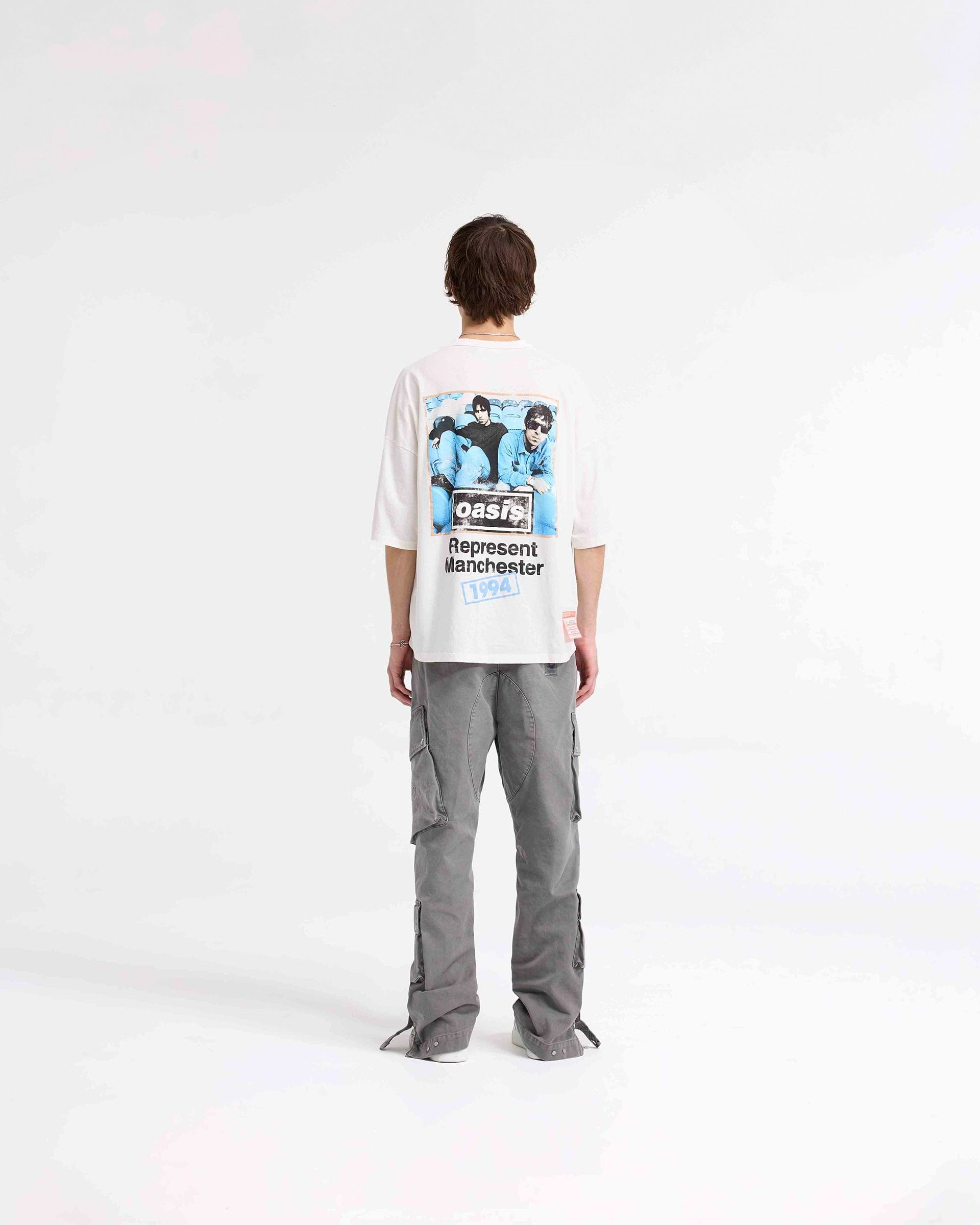 Represent X Oasis Maine Road T-Shirt - Mattes Weiß