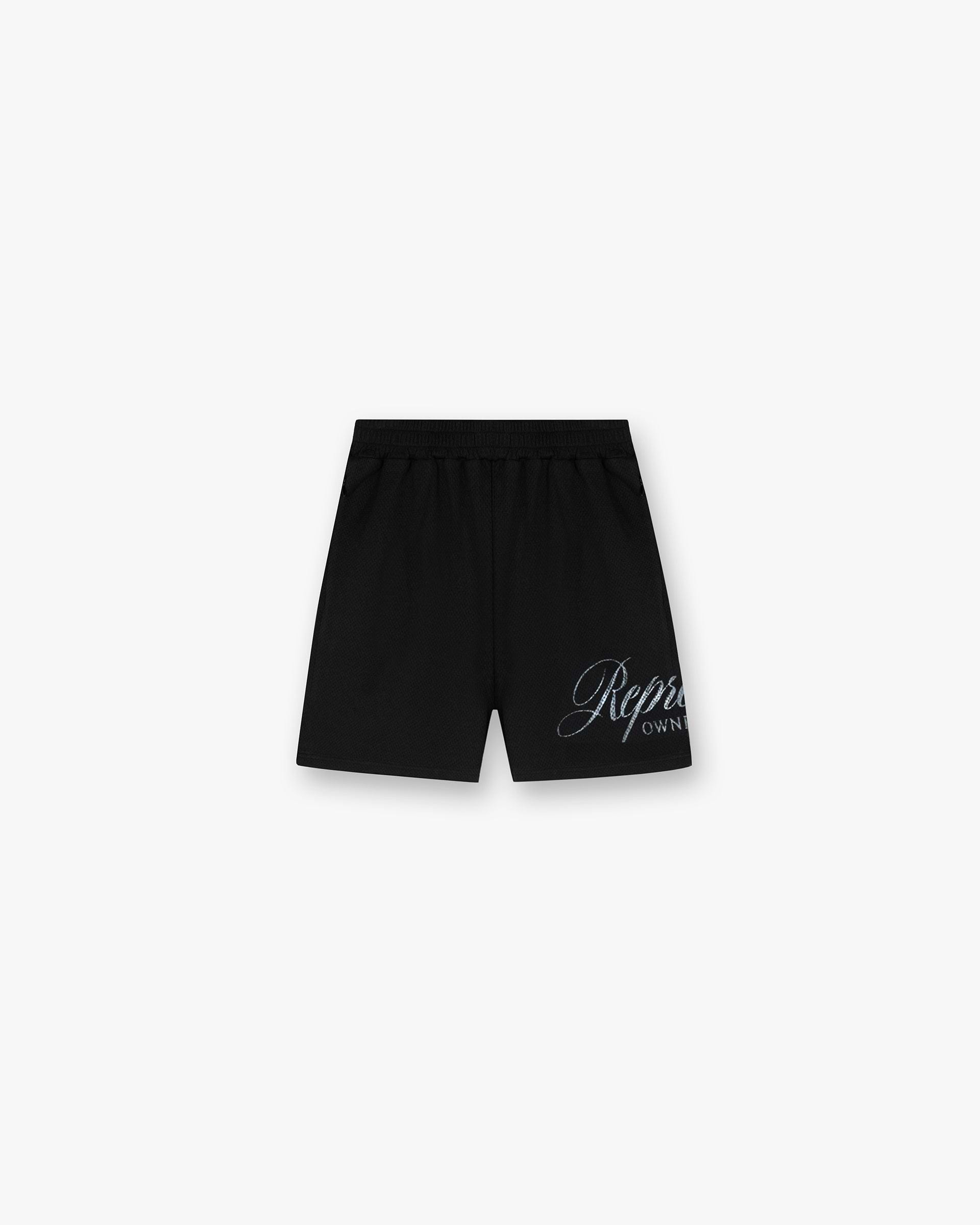 Represent Owners Club Script Mesh Shorts - Negro