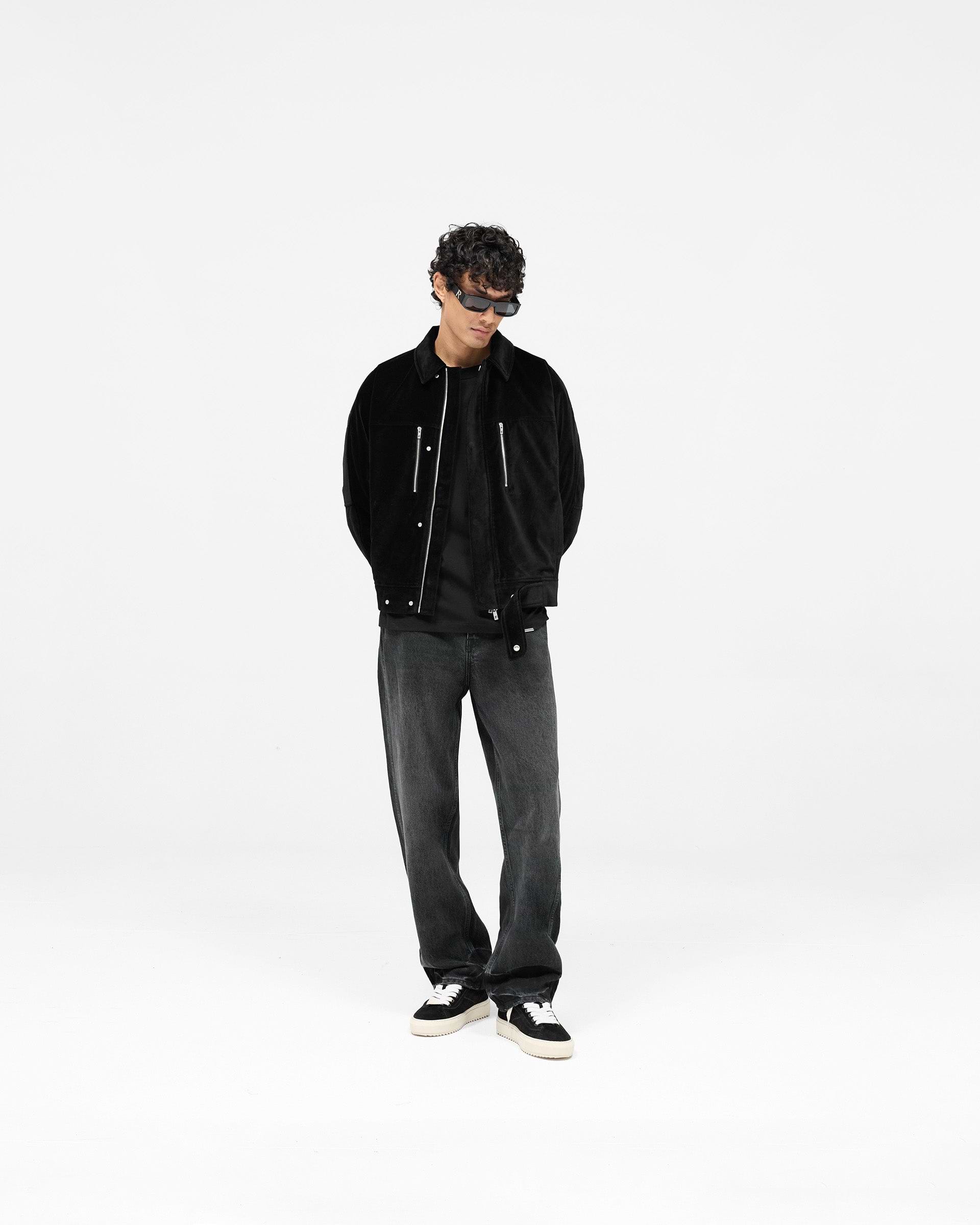 Bordeaux Brushed Jacket - Schwarz