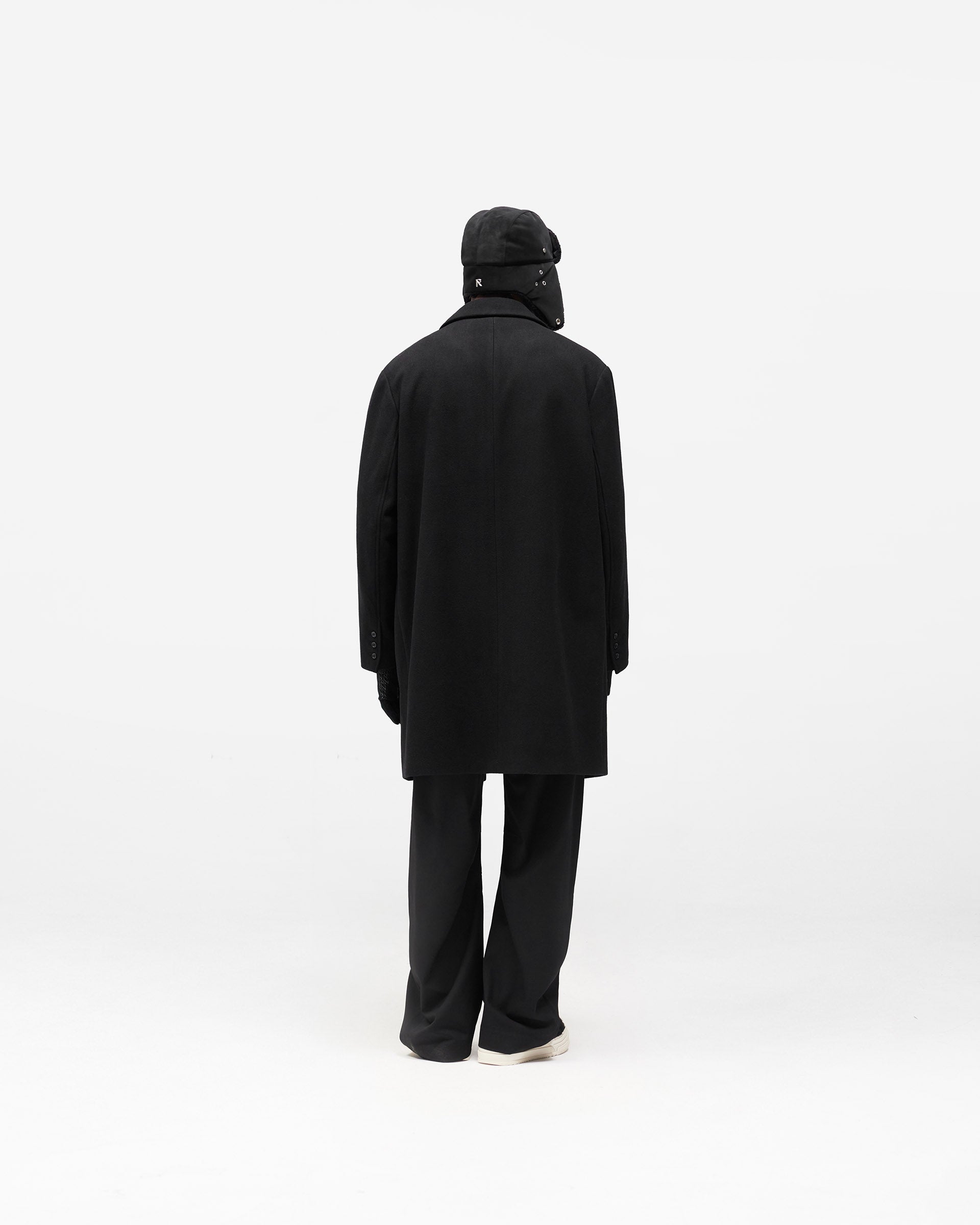 Relaxed Overcoat - Jet Black
