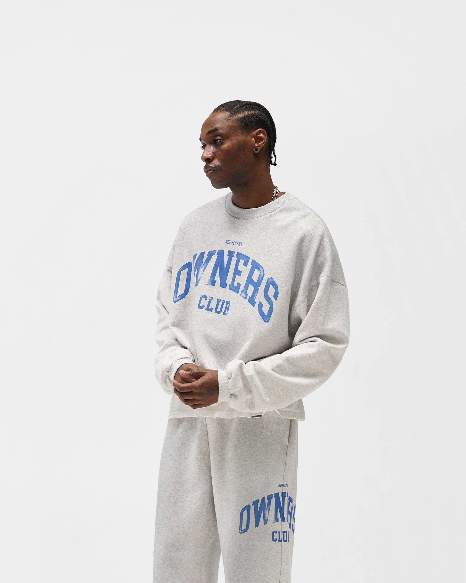 Represent Owners Club Sweater - Sprayed Ice Grey Marl