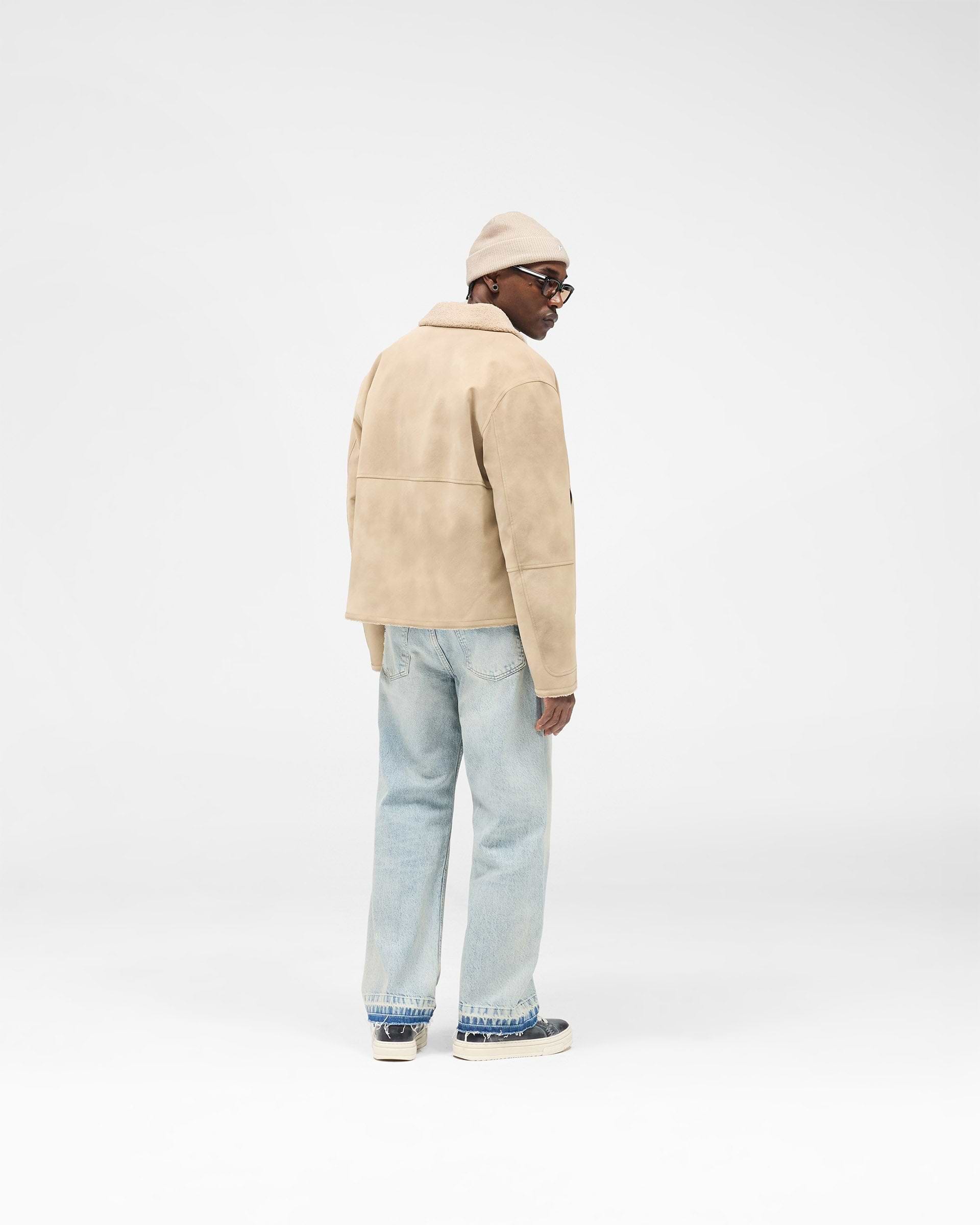 Faux Shearling Jacket - Cafe