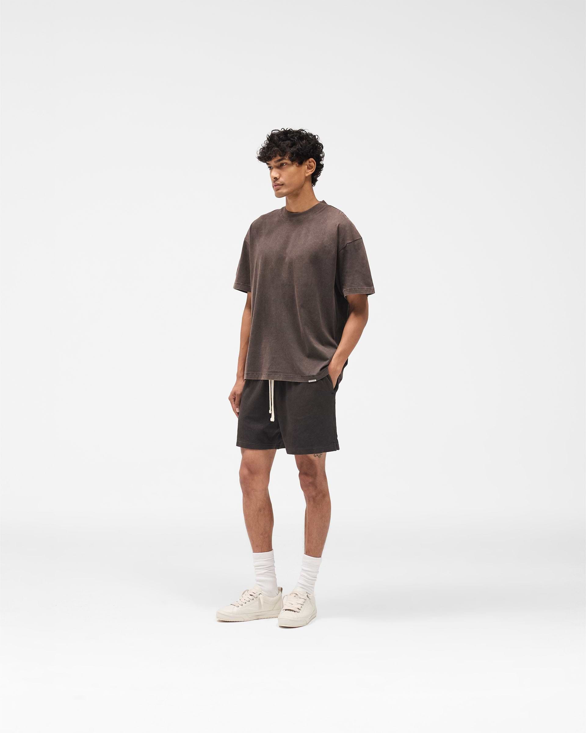 Initial Oversized T-Shirt - Coffee