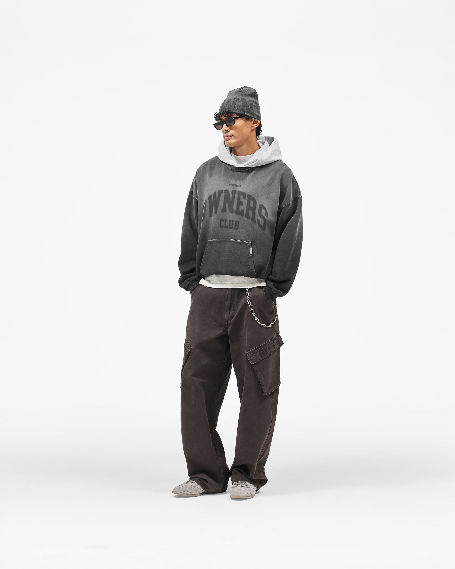 Represent Owners Club Contrast Hoodie - Weathered Black