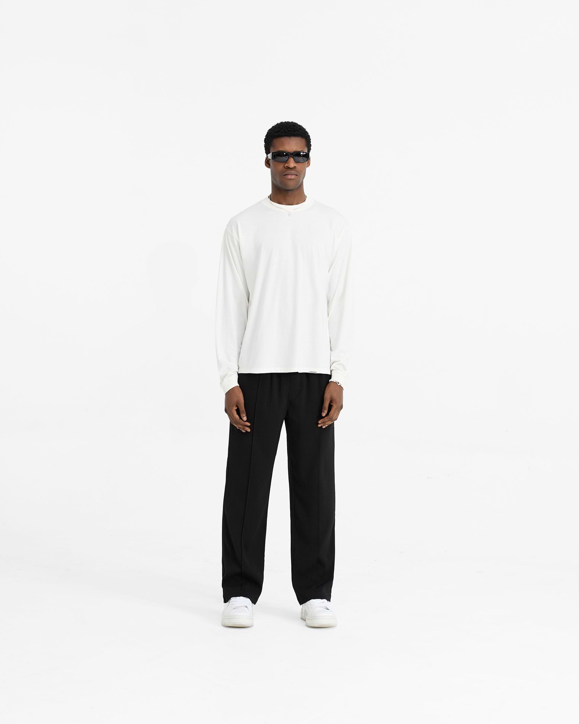 Initial Long Sleeve T-Shirt - Cremeweiss
