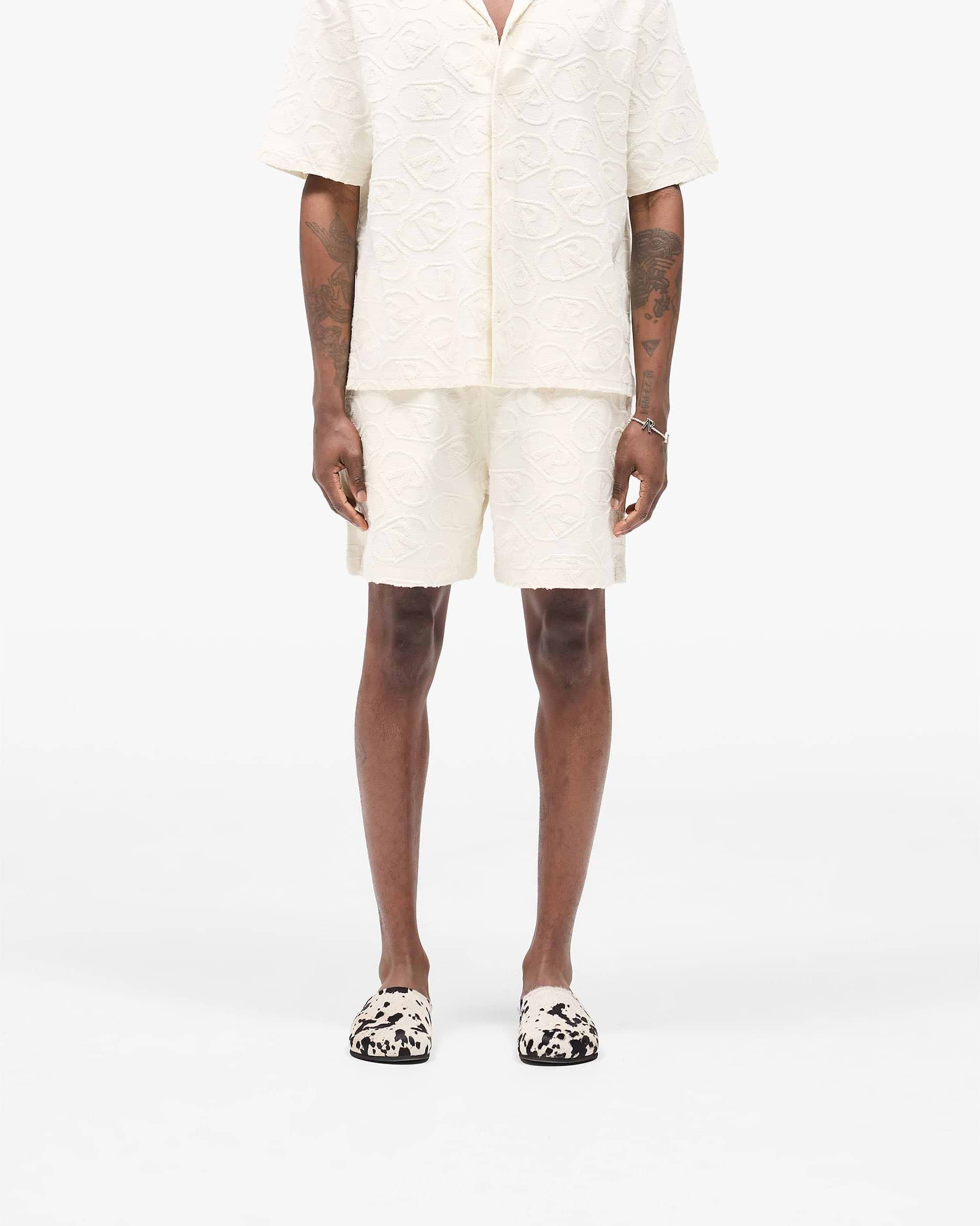 Aop Towel Short - Gealtertes Weiß