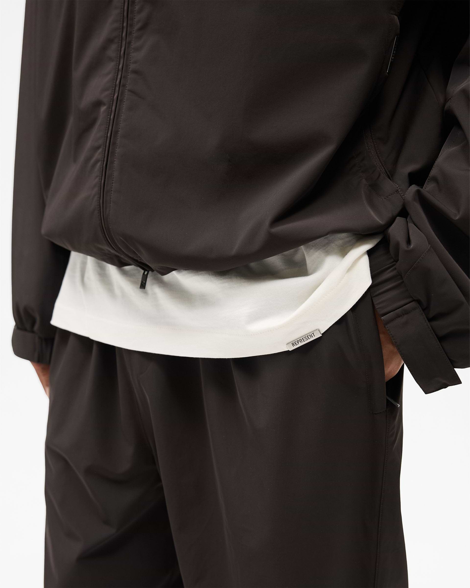 Initial Nylon Track Pant - Coffee