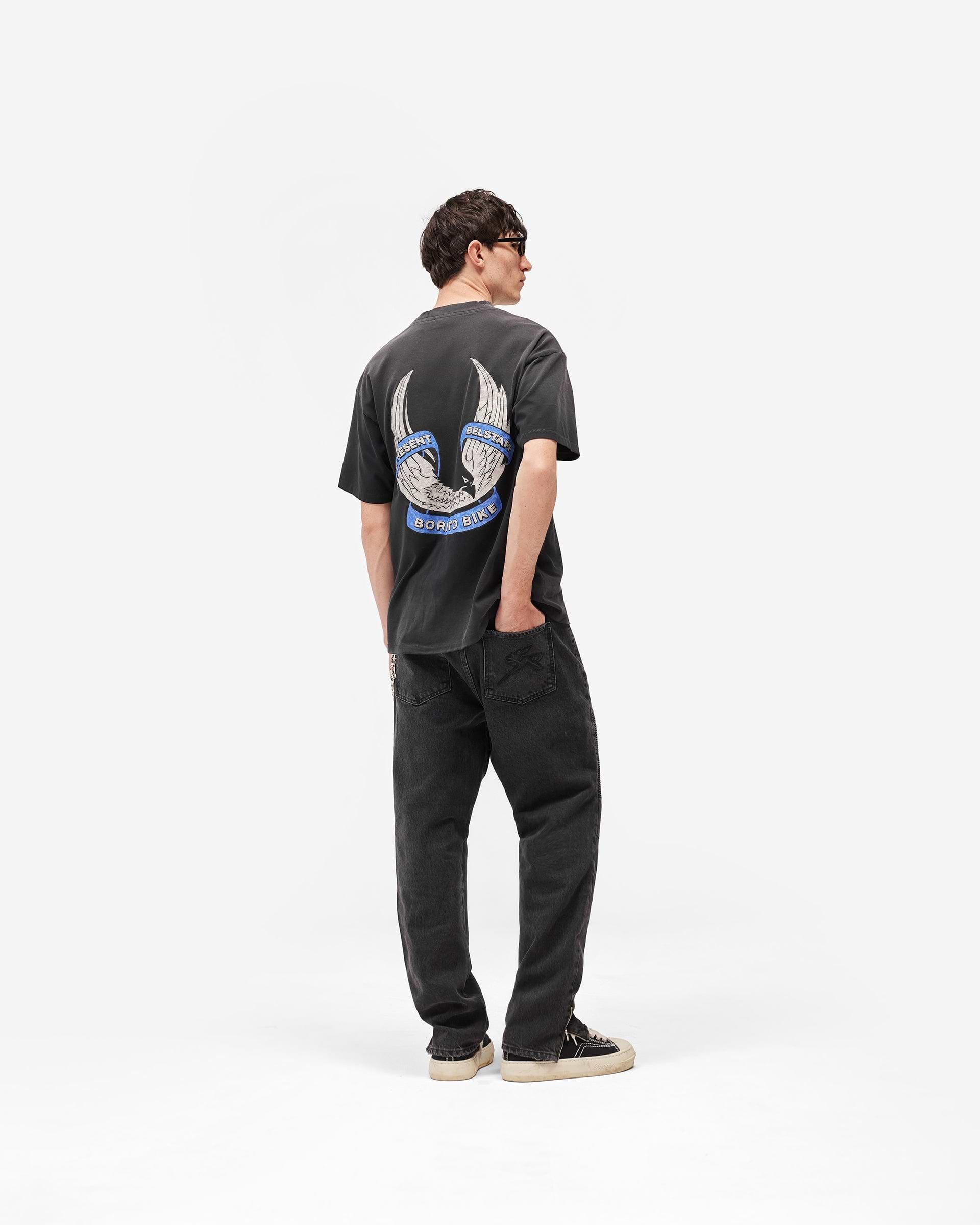 Represent X Belstaff Born To Bike T-Shirt - Aged Black