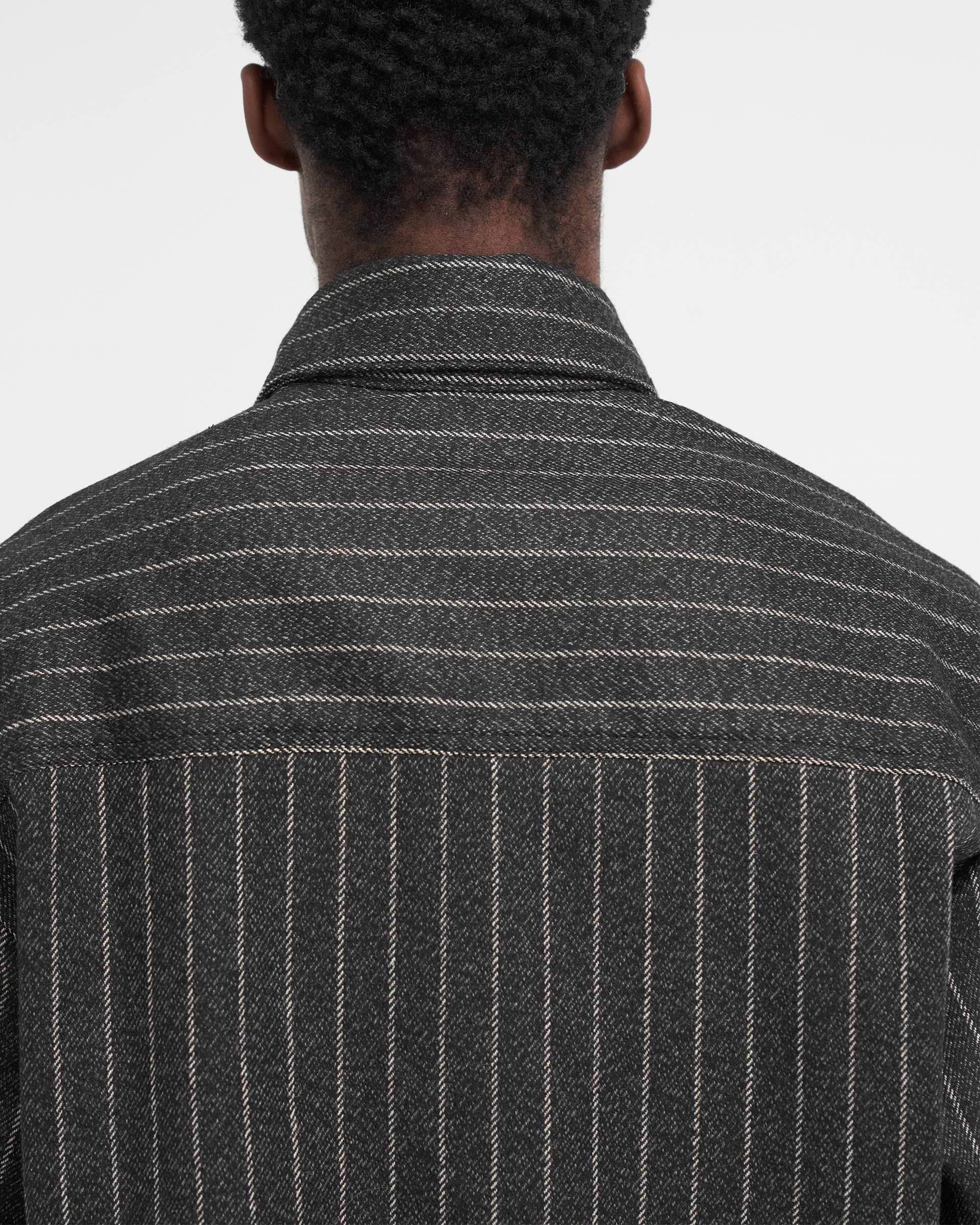 Chemise habillée courte - Rayure noire