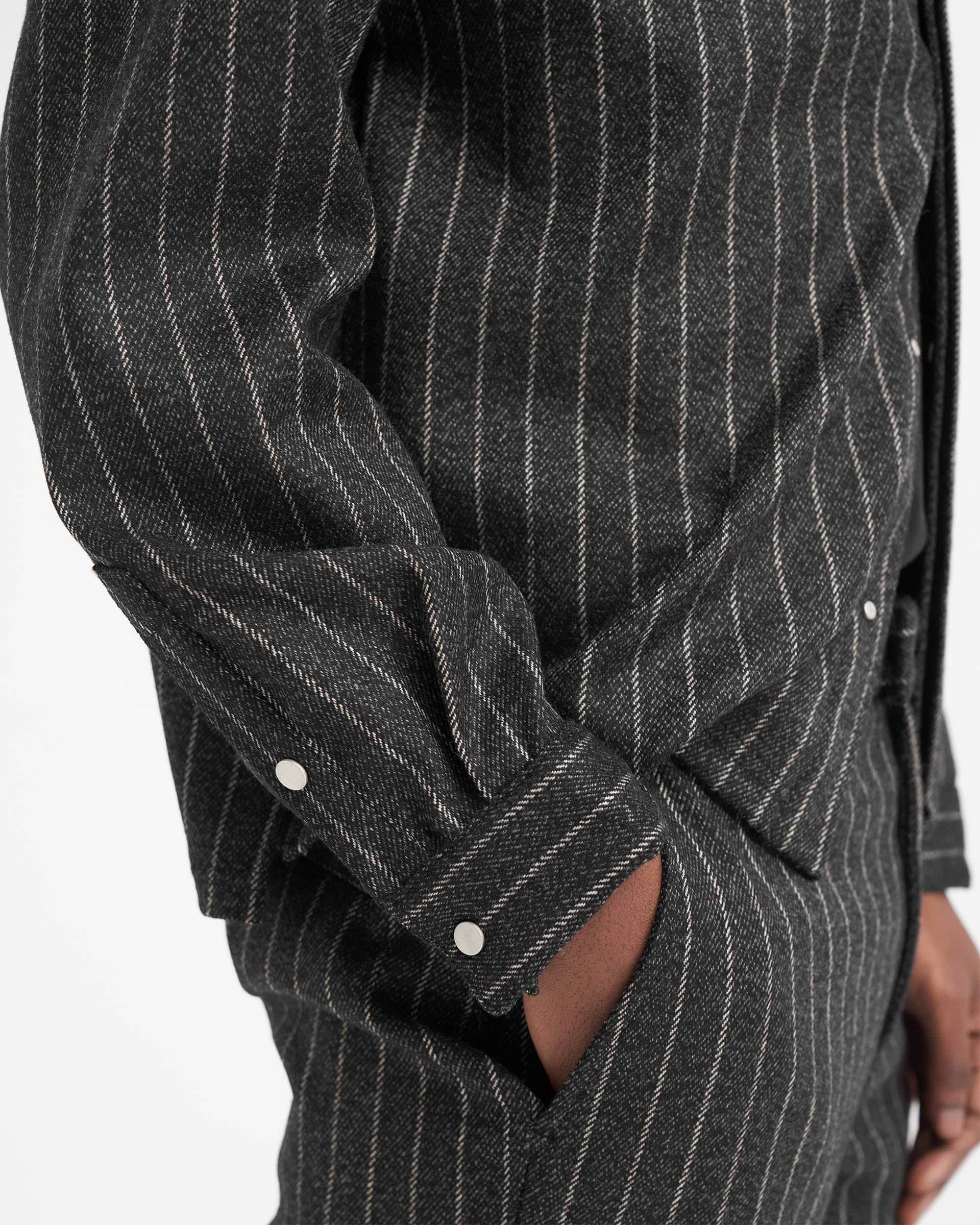 Chemise habillée courte - Rayure noire