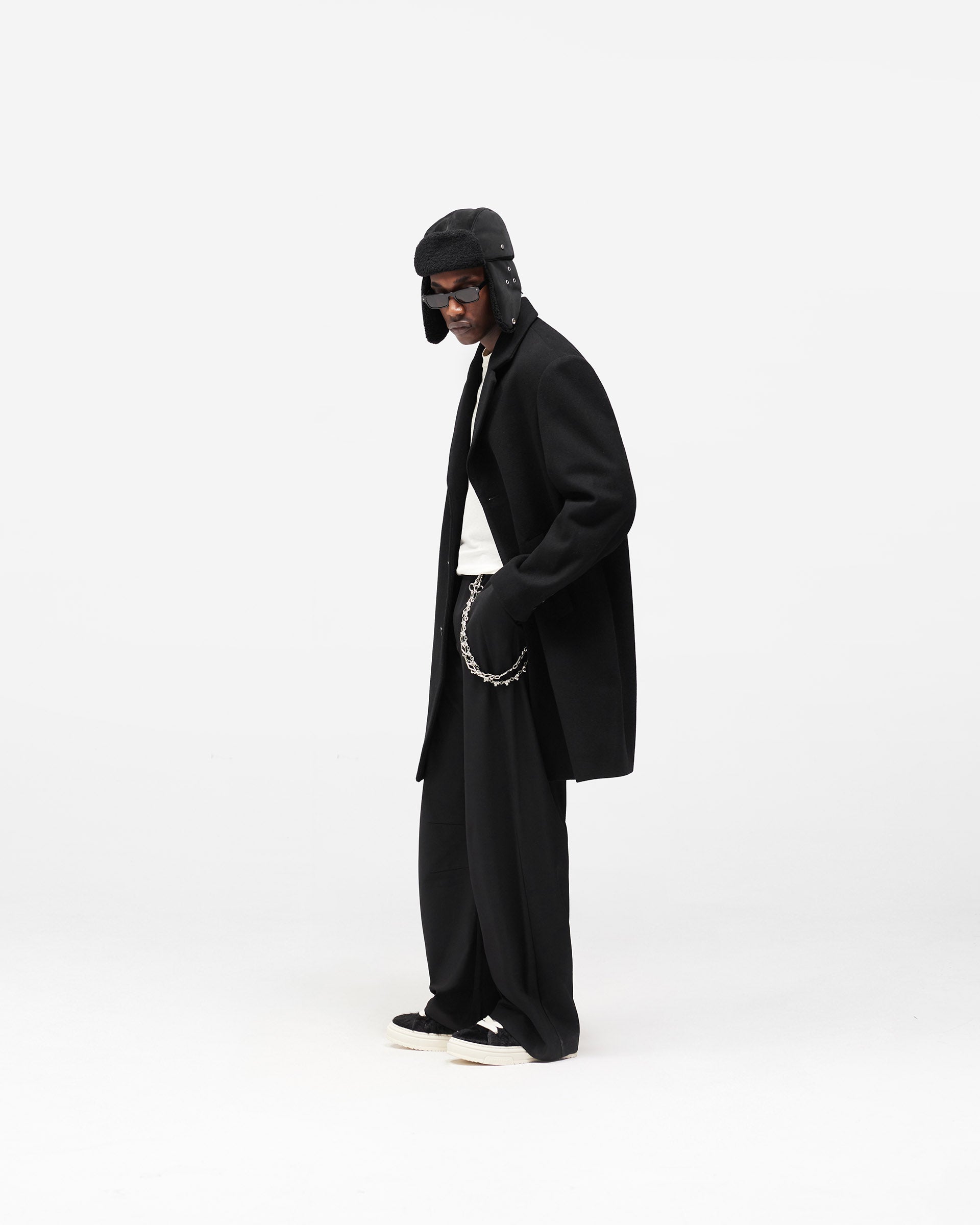 Relaxed Overcoat - Jet Black