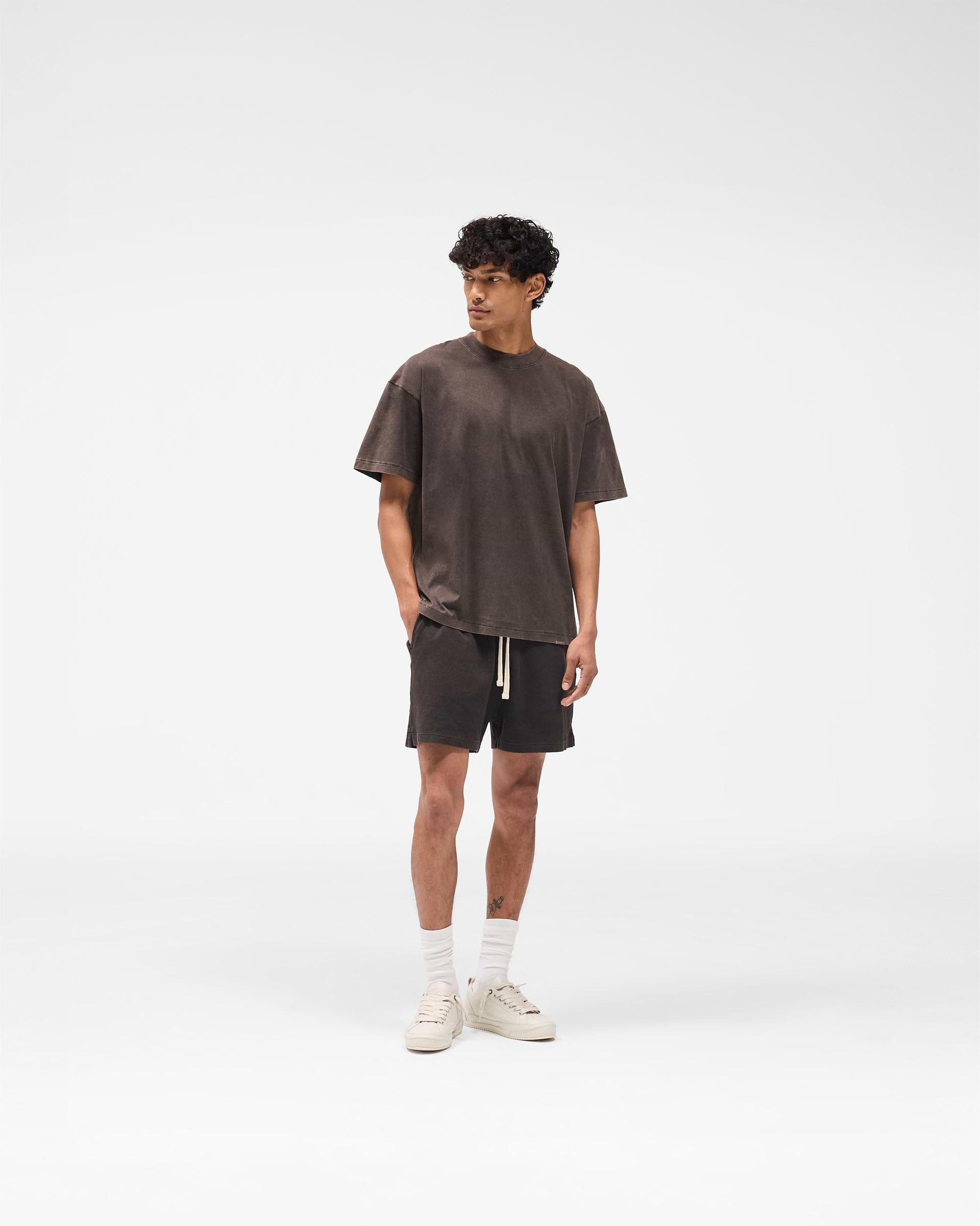 Initial Oversized T-Shirt - Coffee