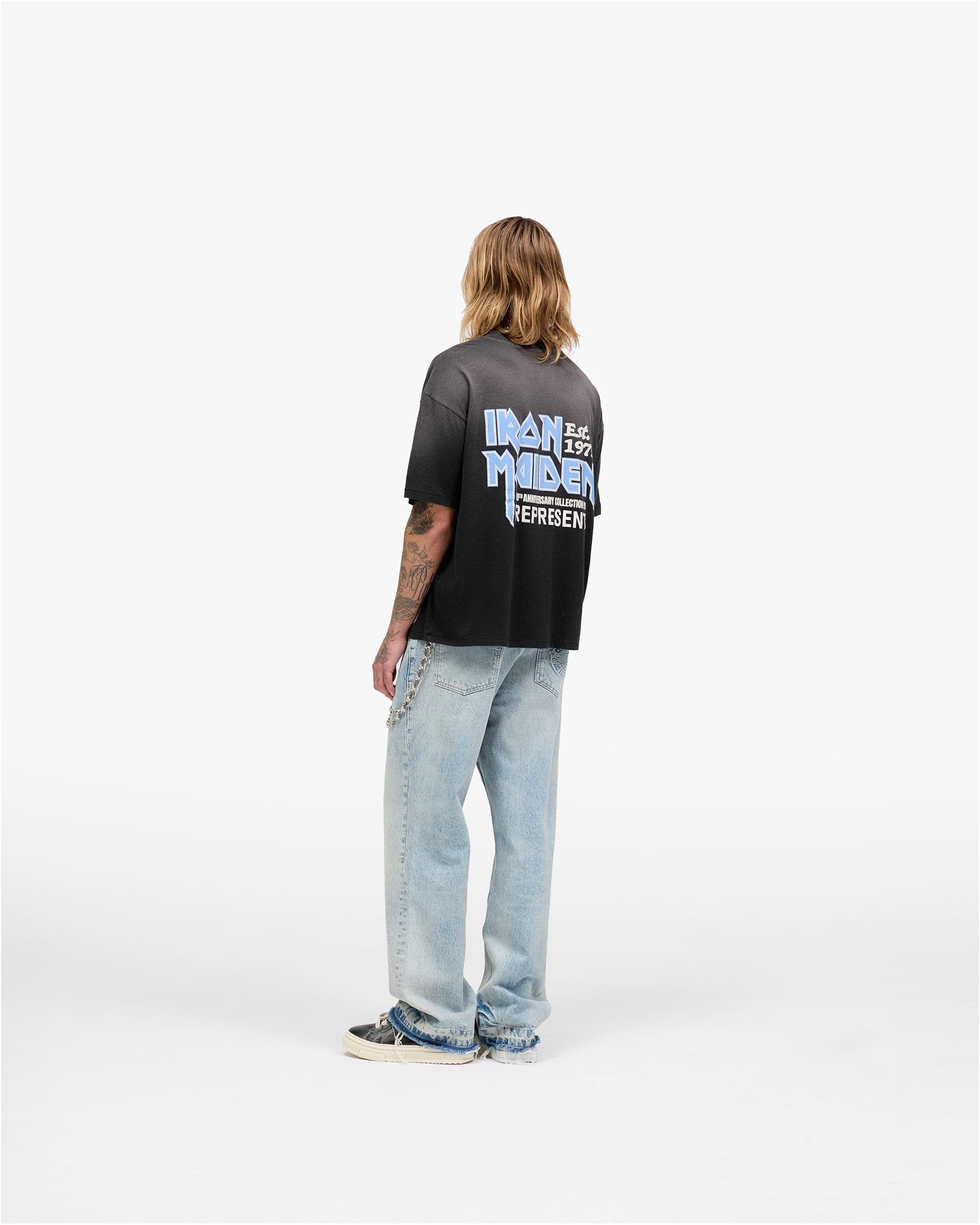 Represent X Iron Maiden Aniversario T-Shirt - Negro Manchado